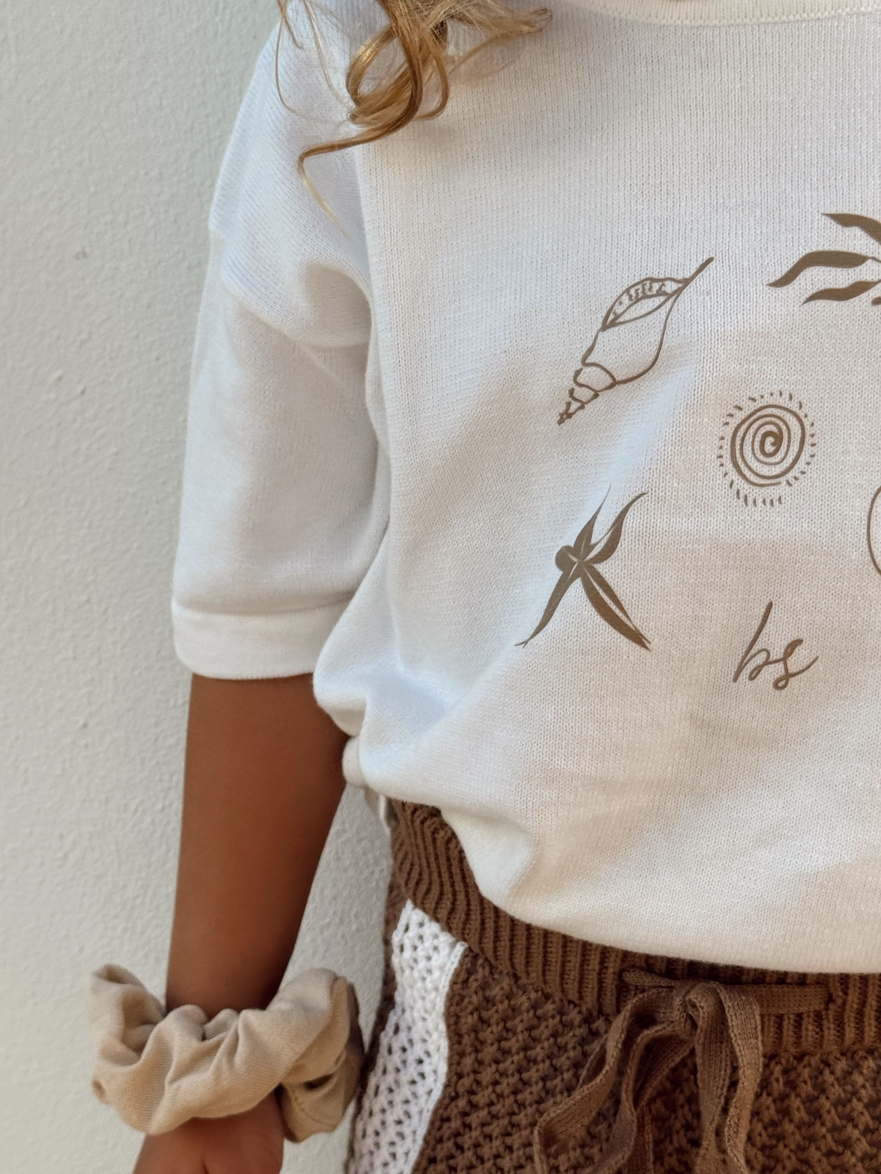 Sea Treasures Knit Tee | Cocoa