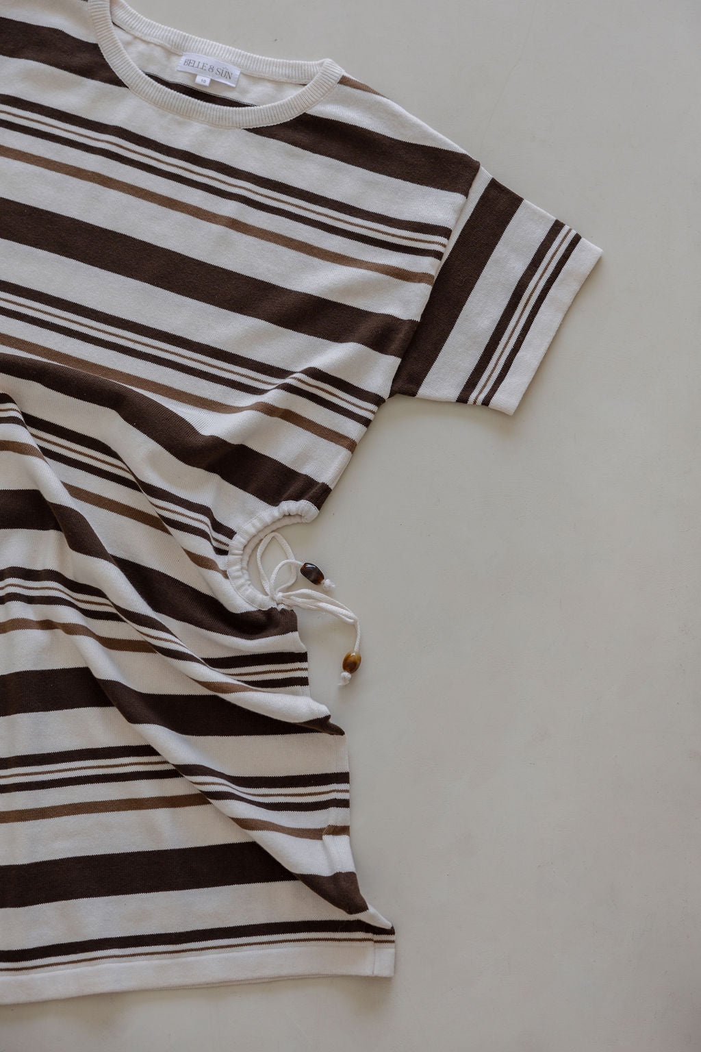 Woman's Keyhole Dress | Earth Stripe