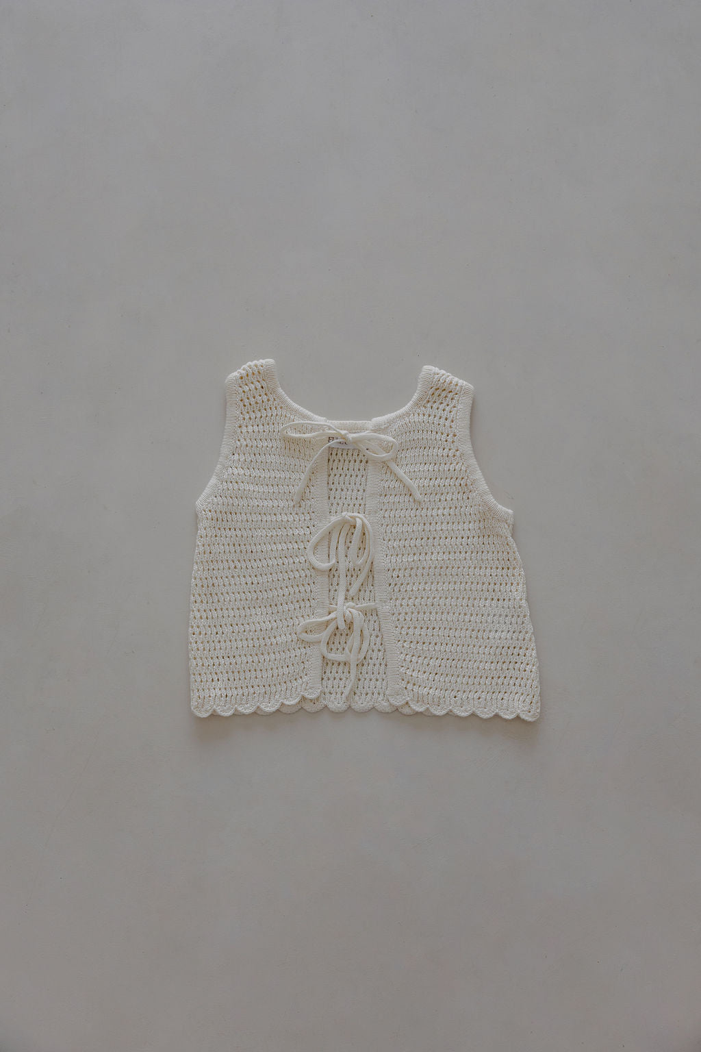 Crochet Tie-up Top | Natural