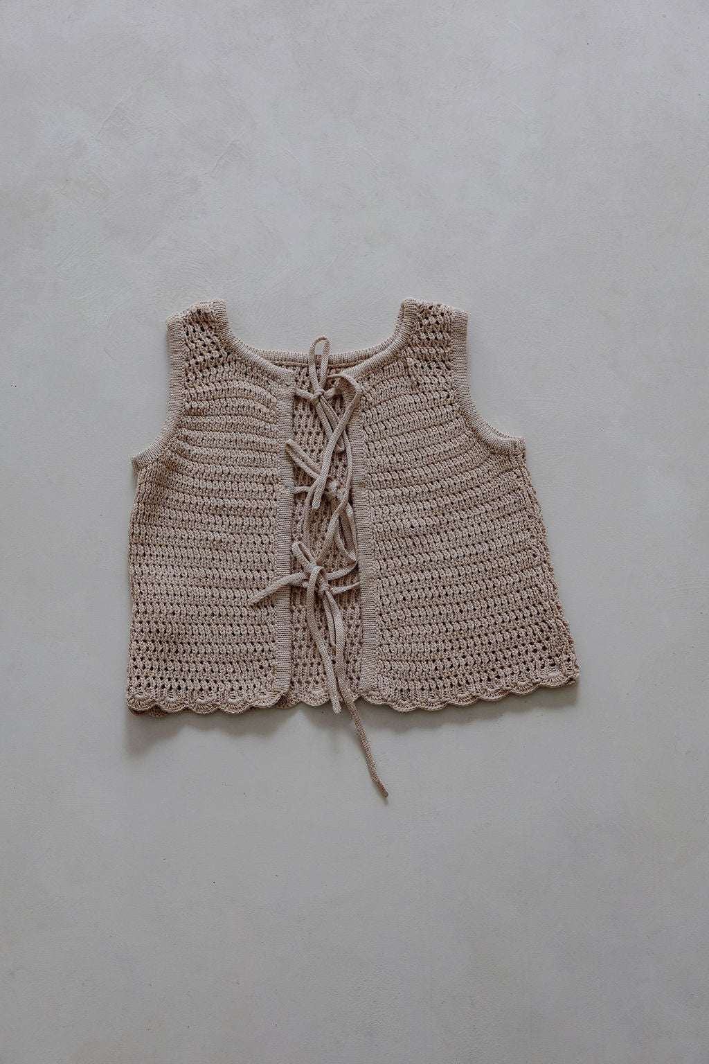 Crochet Tie-up Top | Sand