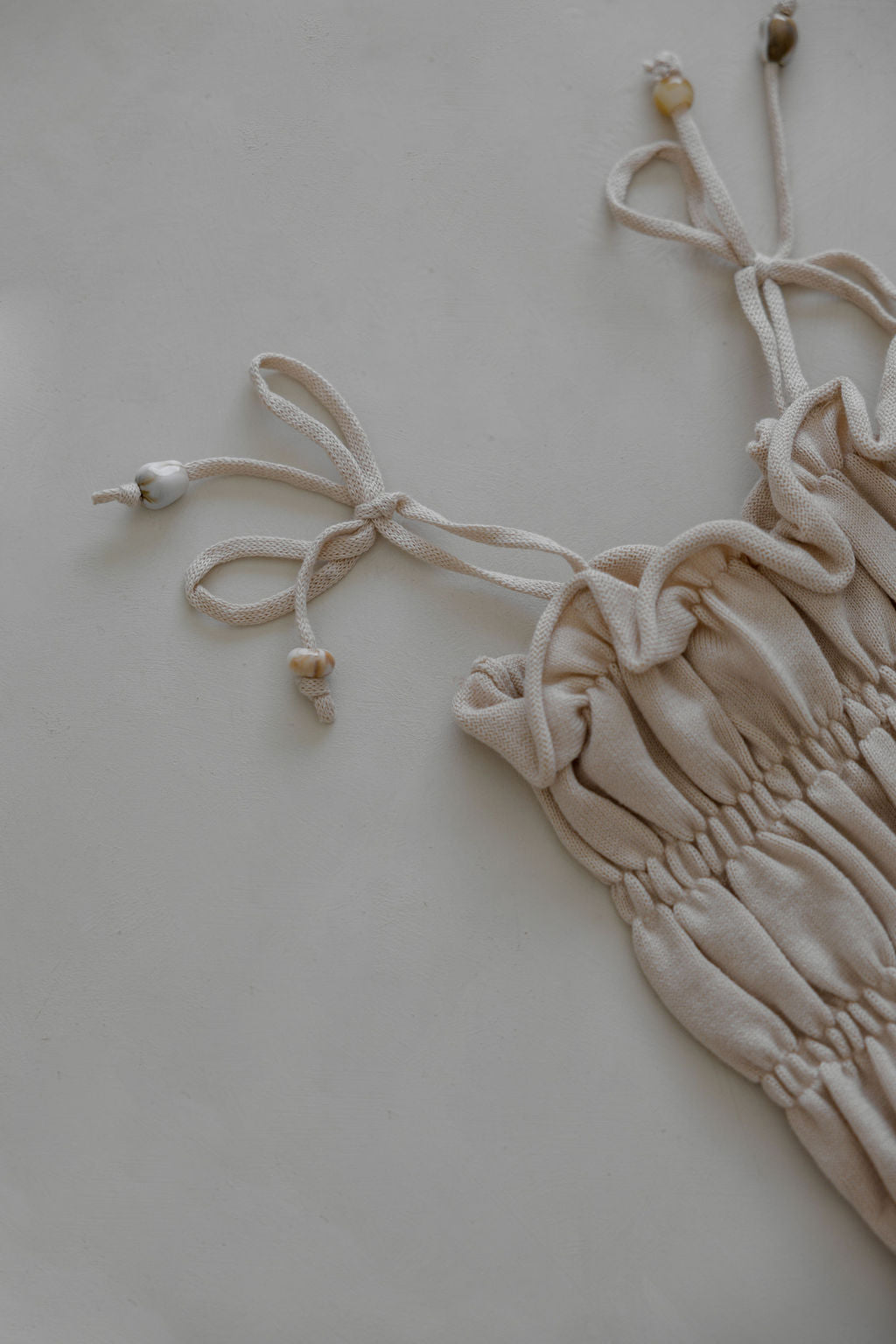 Gather Tie-up Top | Oat