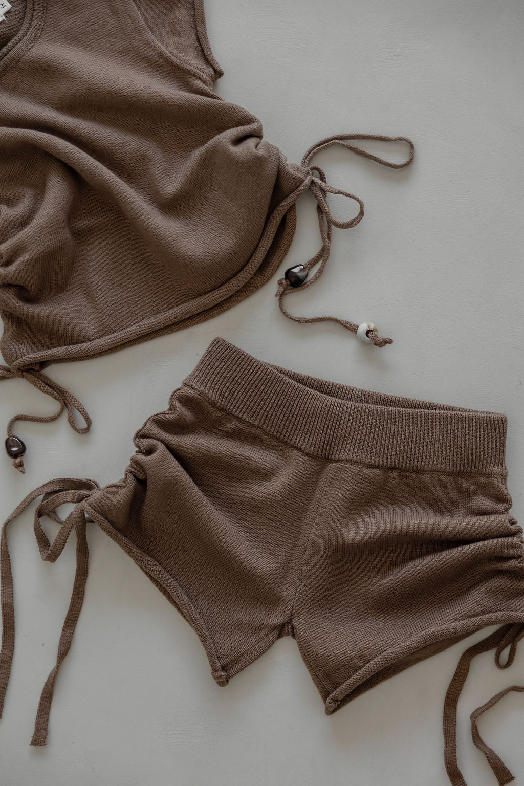 Gathered Knit Shorts | Soil Beads