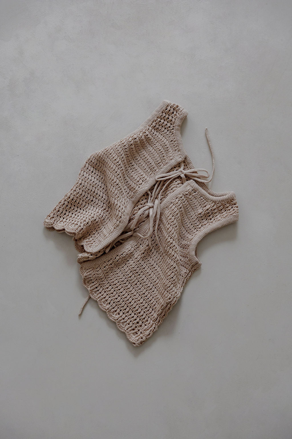 Crochet Tie-up Top | Sand