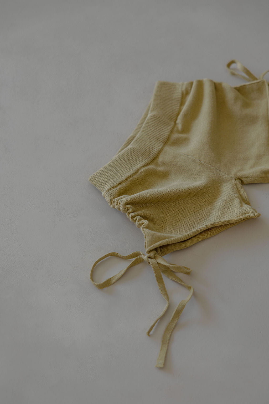 Gathered Knit Shorts | Sour Melon