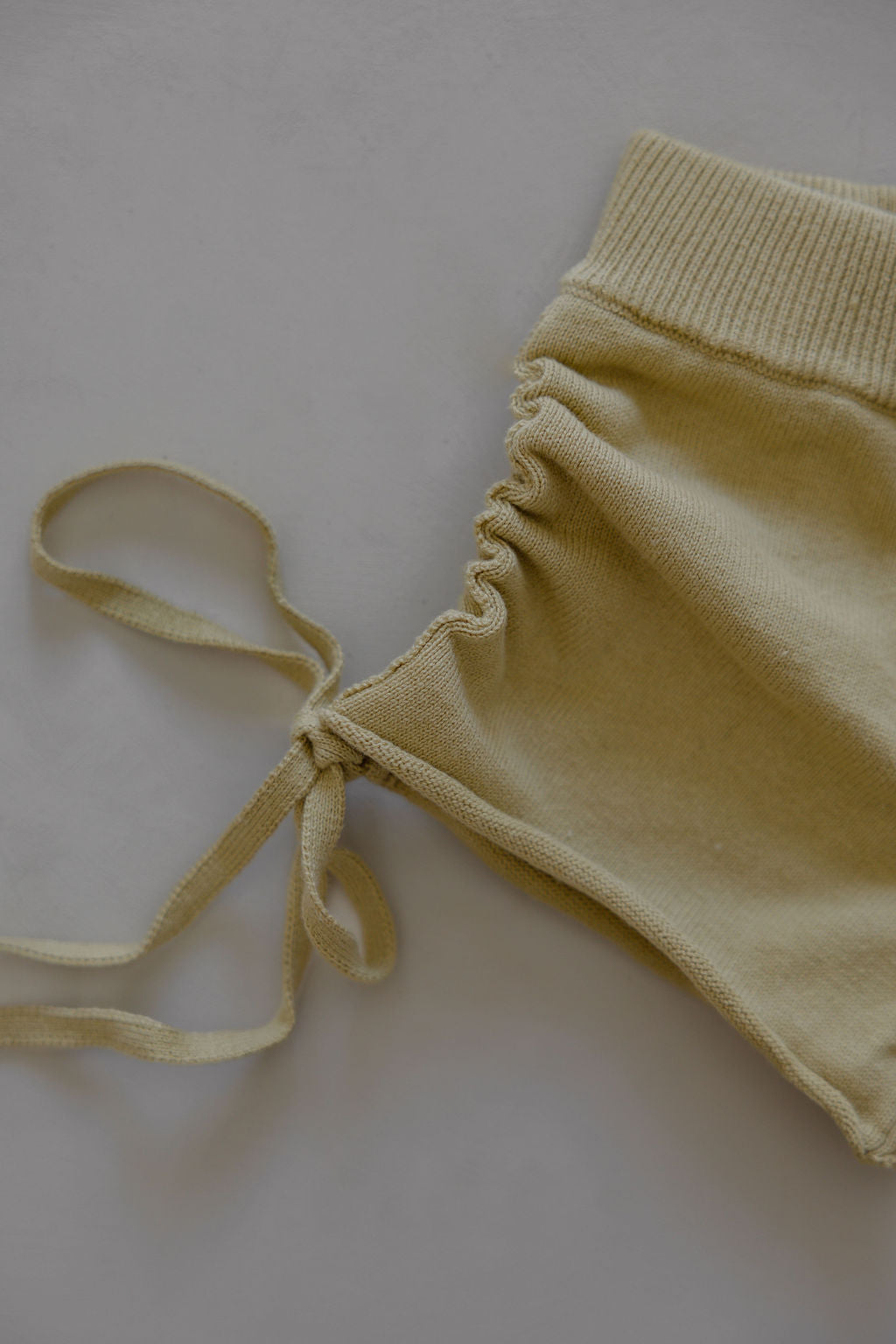 Gathered Knit Shorts | Sour Melon