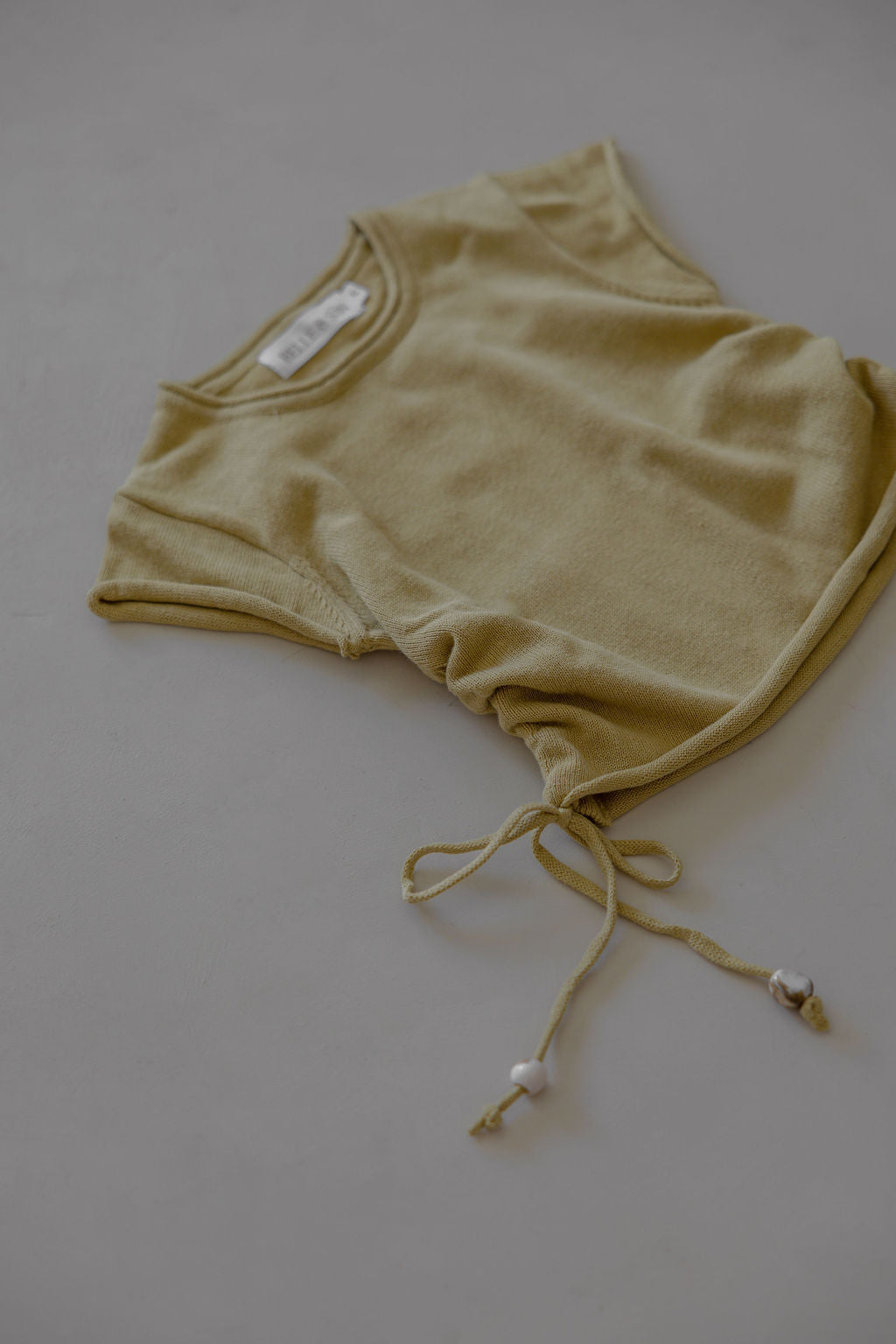 Gathered Knit Tshirt | Sour Melon