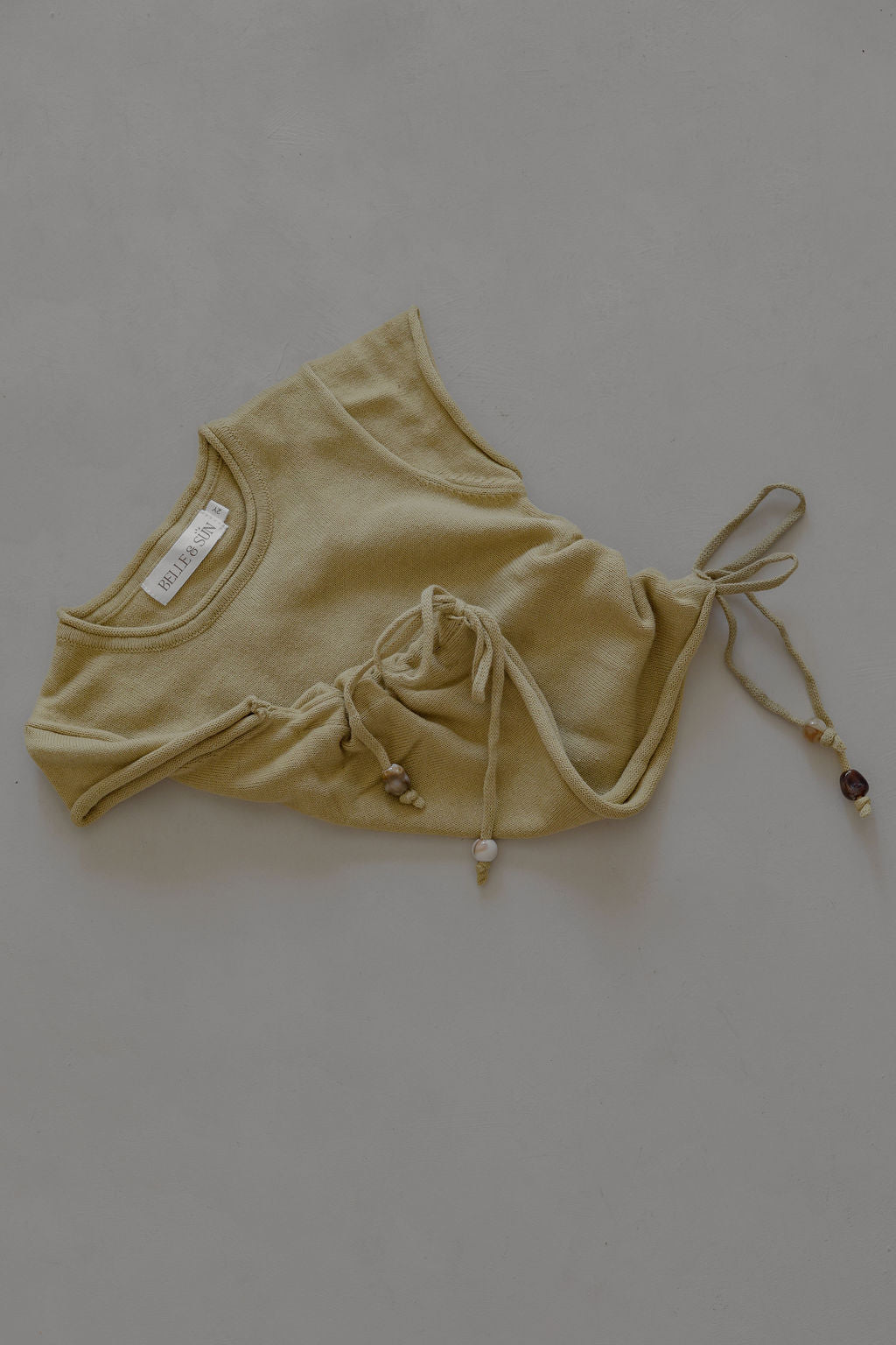 Gathered Knit Tshirt | Sour Melon