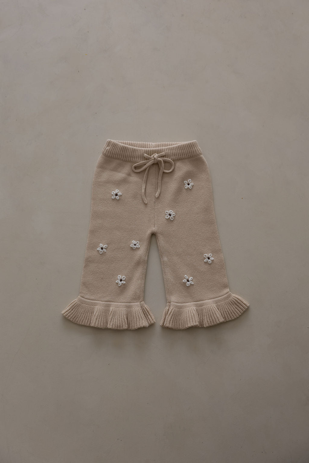 Frill Embroidery Pants | Oat