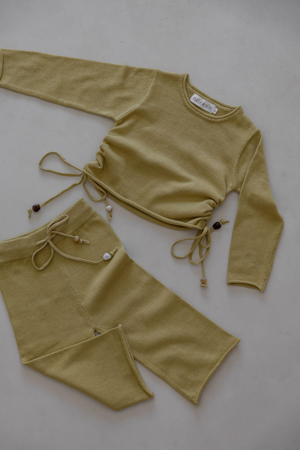 Gathered Knit Top | Sour Melon Beads