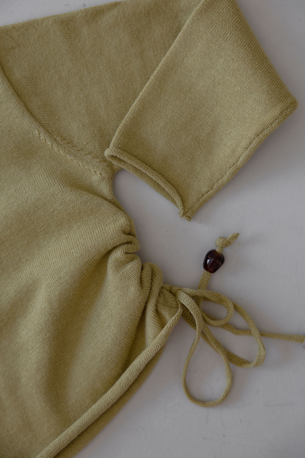 Gathered Knit Top | Sour Melon Beads