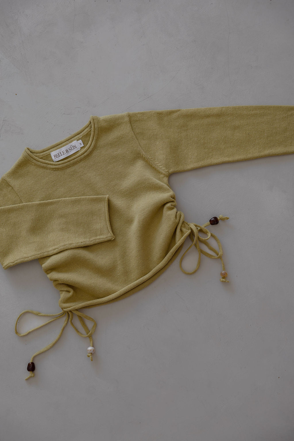 Gathered Knit Top | Sour Melon Beads