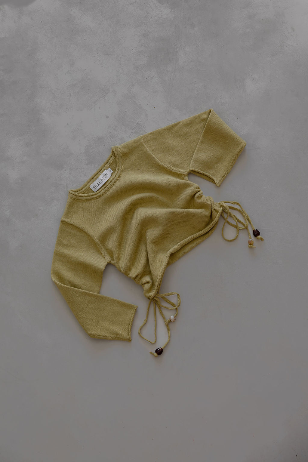 Gathered Knit Top | Sour Melon Beads