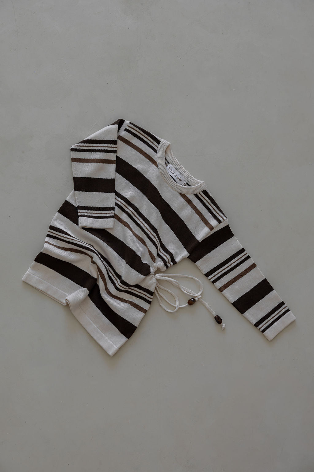 Long Sleeve Dress | Earth Stripe Beads