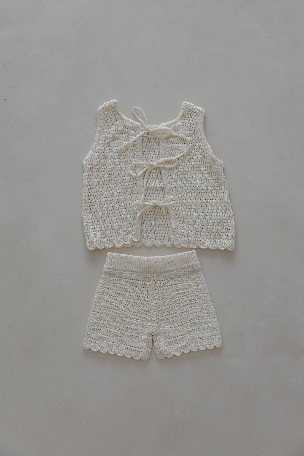 Crochet Tie-up Top | Natural