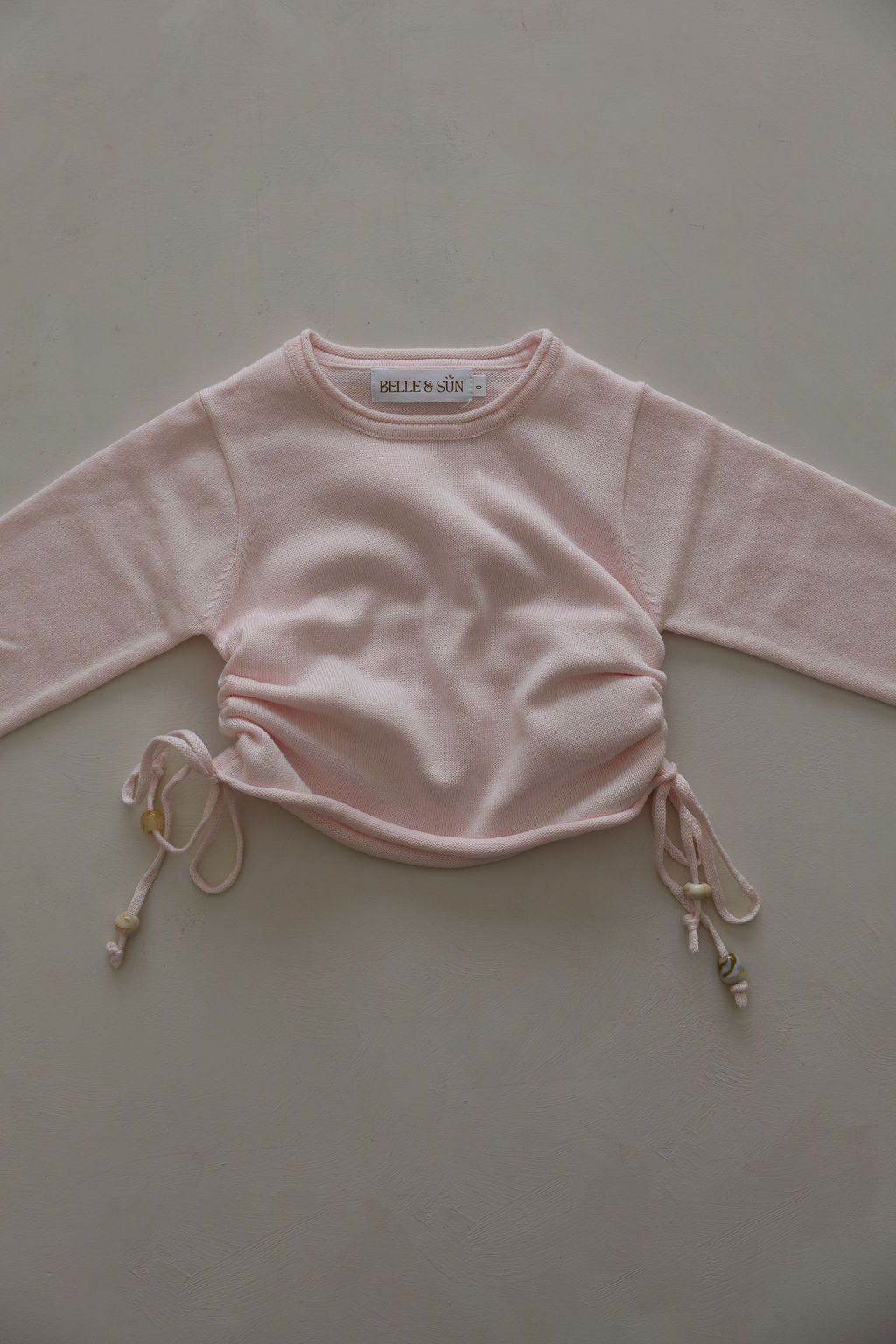 Gathered Pullover | Pink Beads