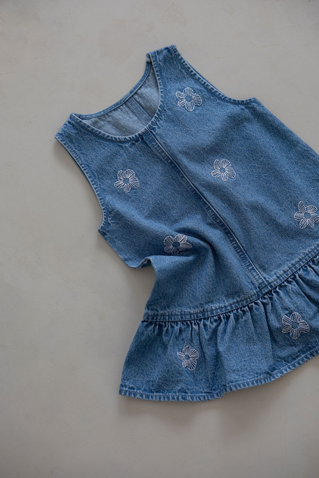 Denim Dress | Flower