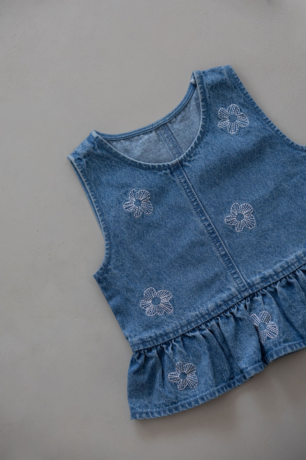 Denim Top | Flower