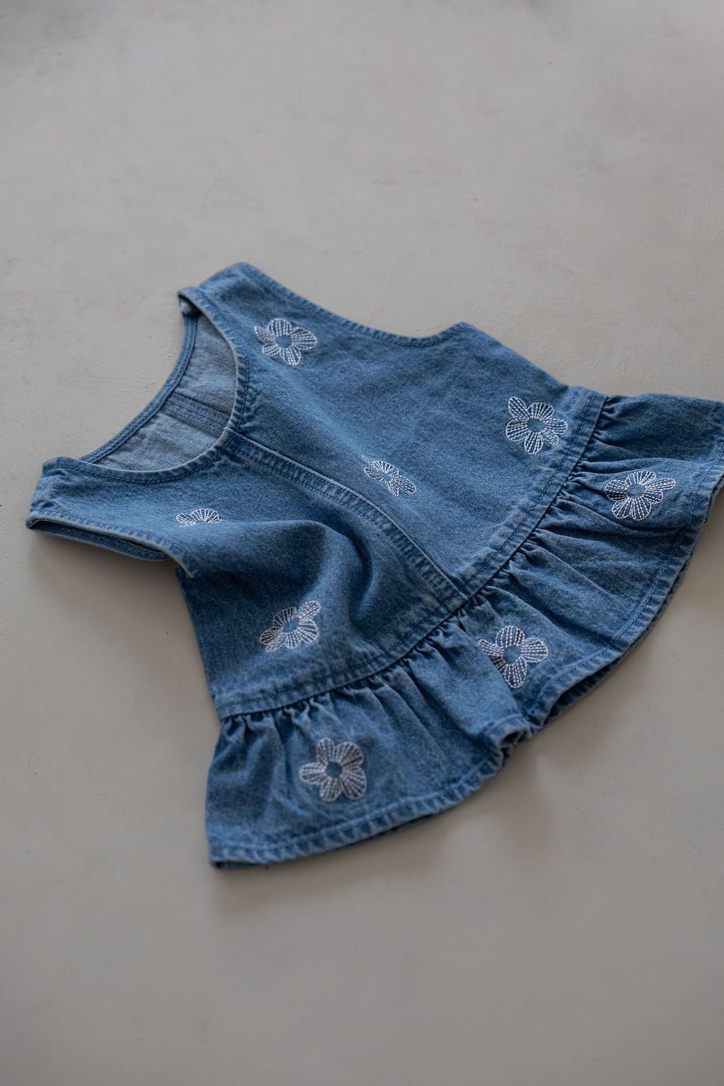 Denim Top | Flower