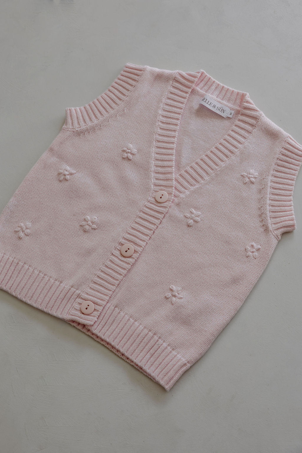 Embroidered Vest | Pink Sky