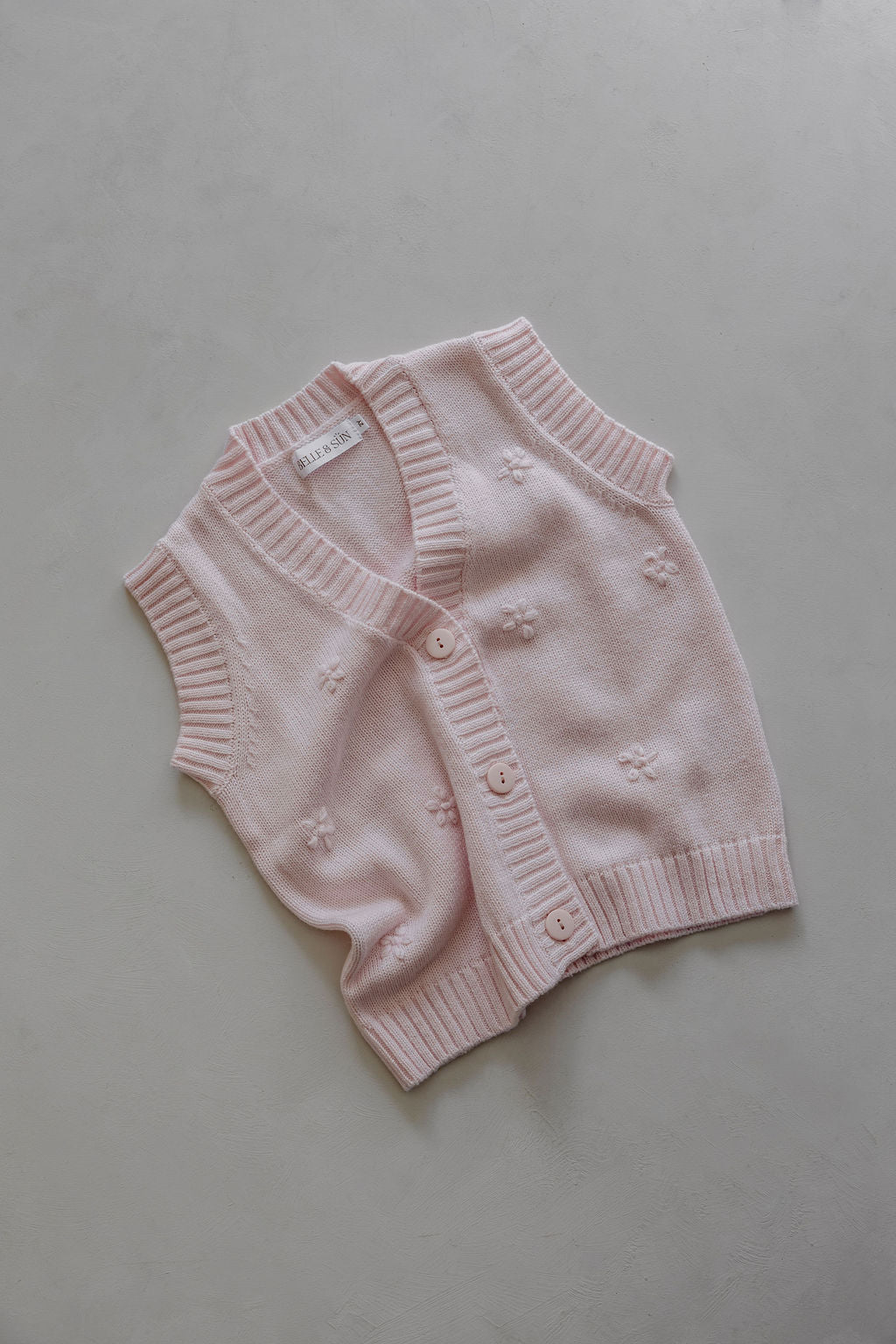 Embroidered Vest | Pink Sky