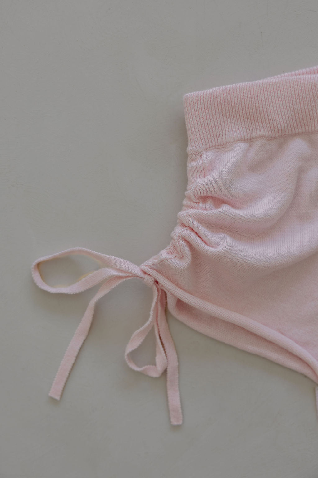 Gathered Knit Shorts | Pink Sky