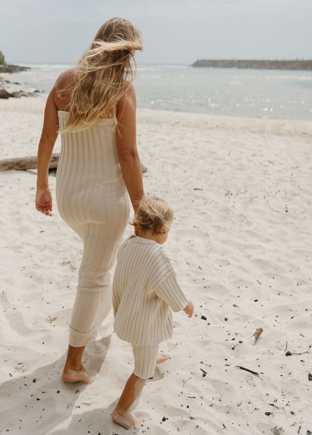 Womans Rib Knit Dress | Sand