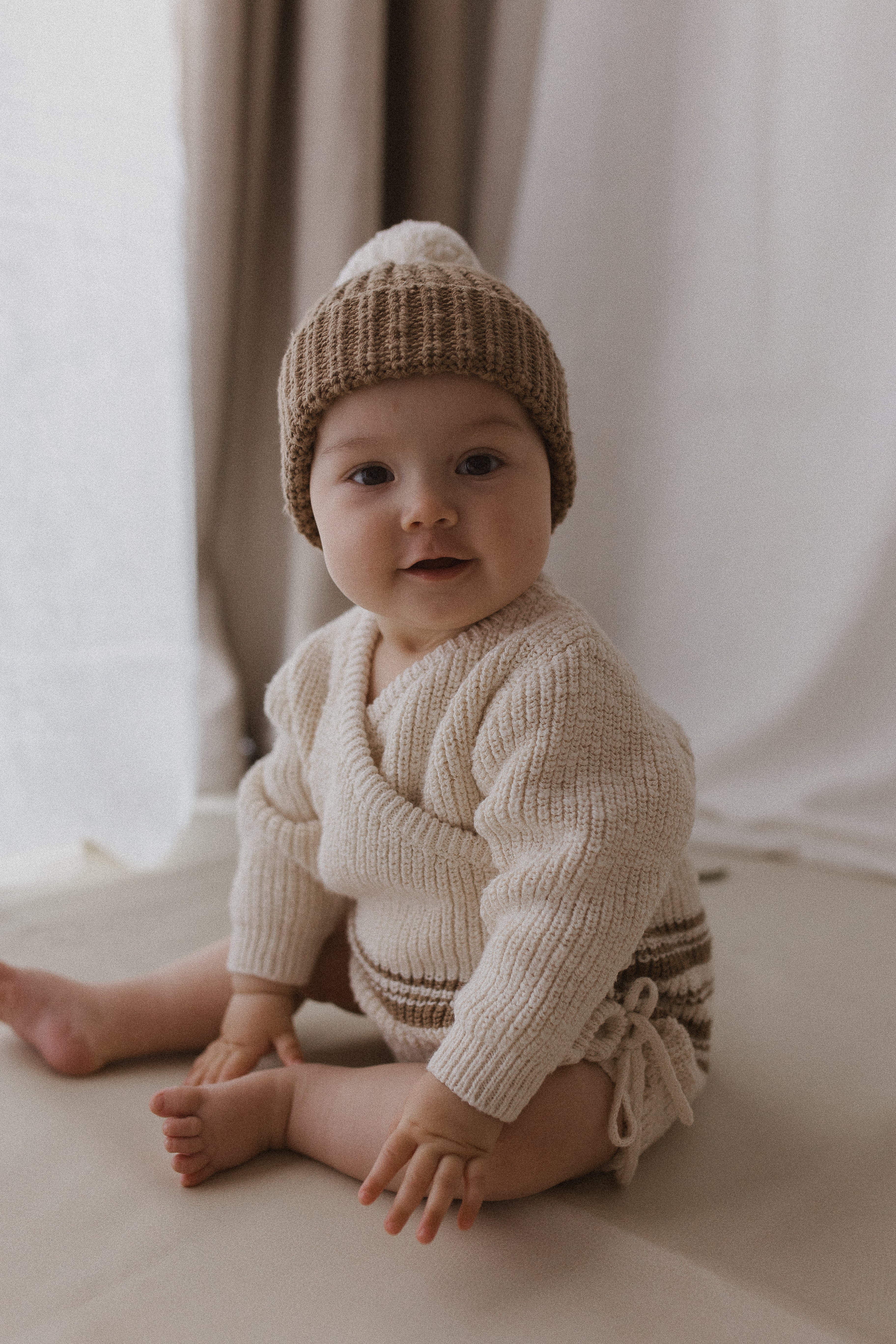 Kimono Romper | Textured Stripe