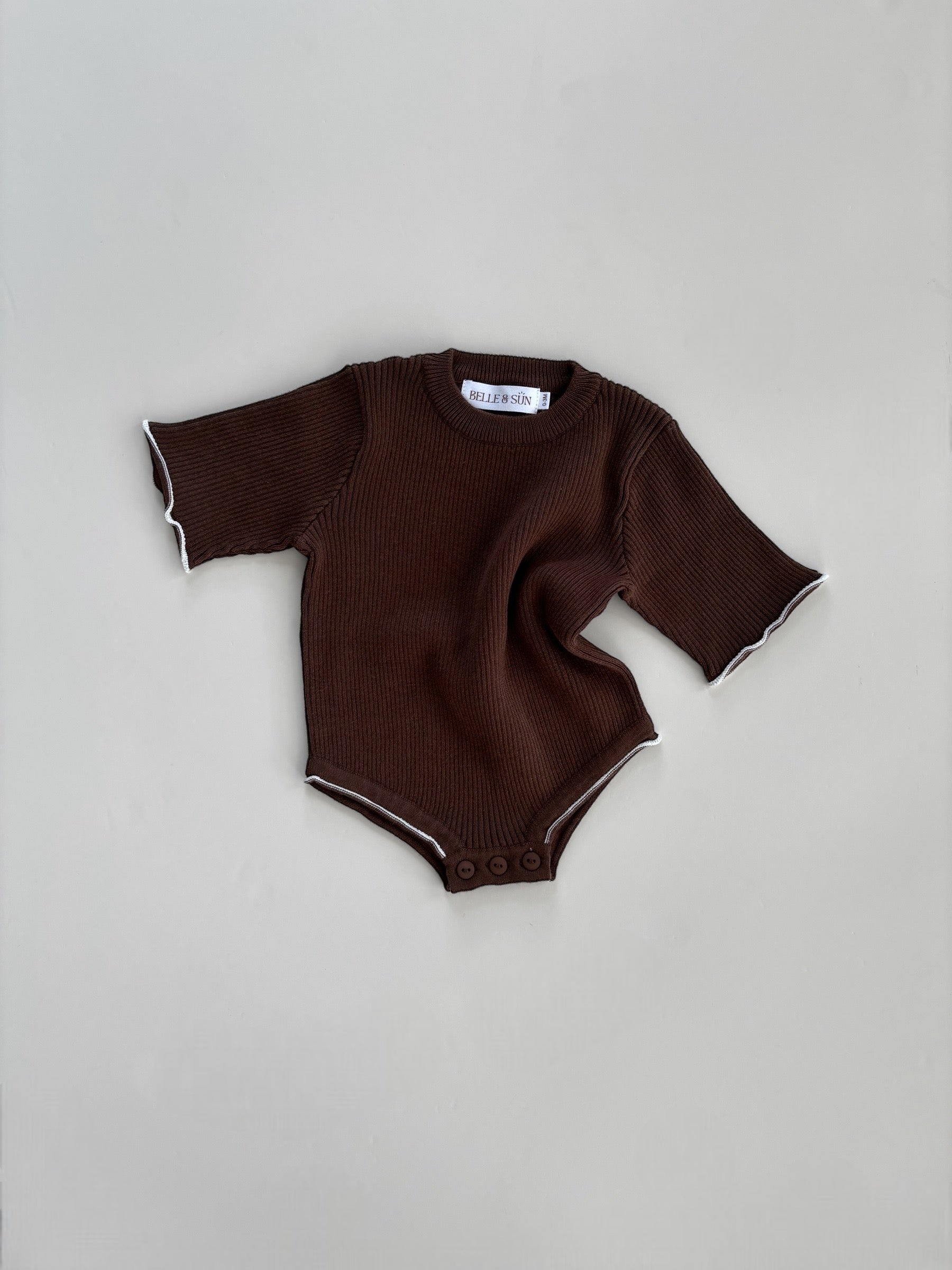 Ribbed Romper | Cocoa