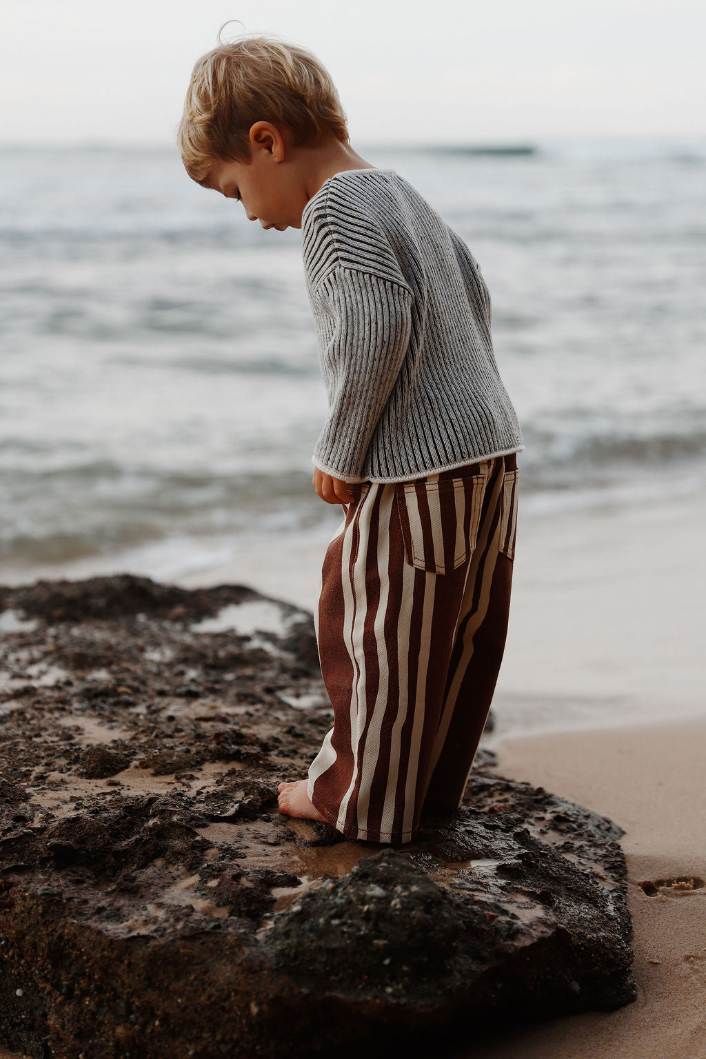 Denim Jeans | Wavy Stripe