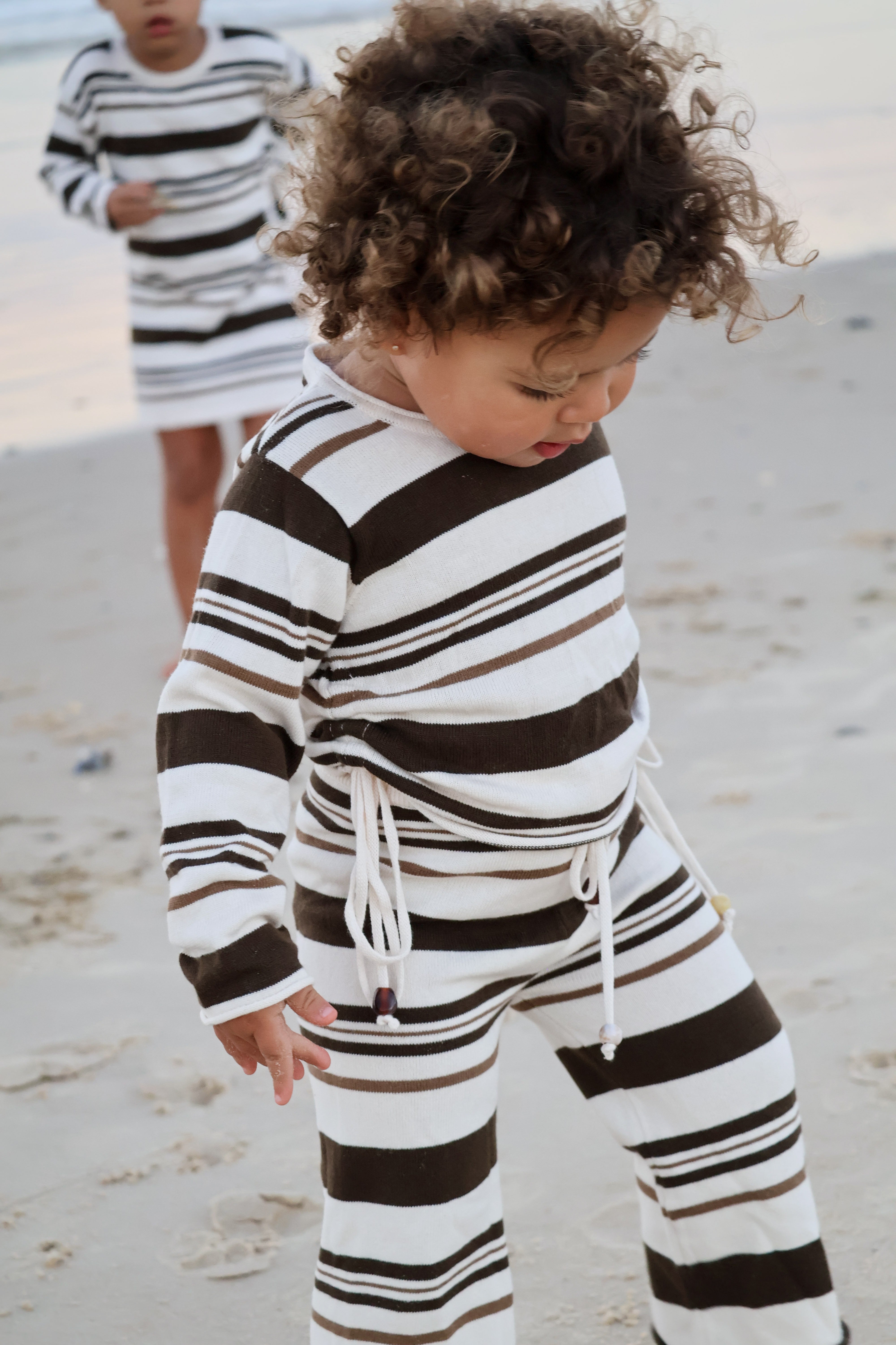 Gathered Pullover | Earth Stripe Beads