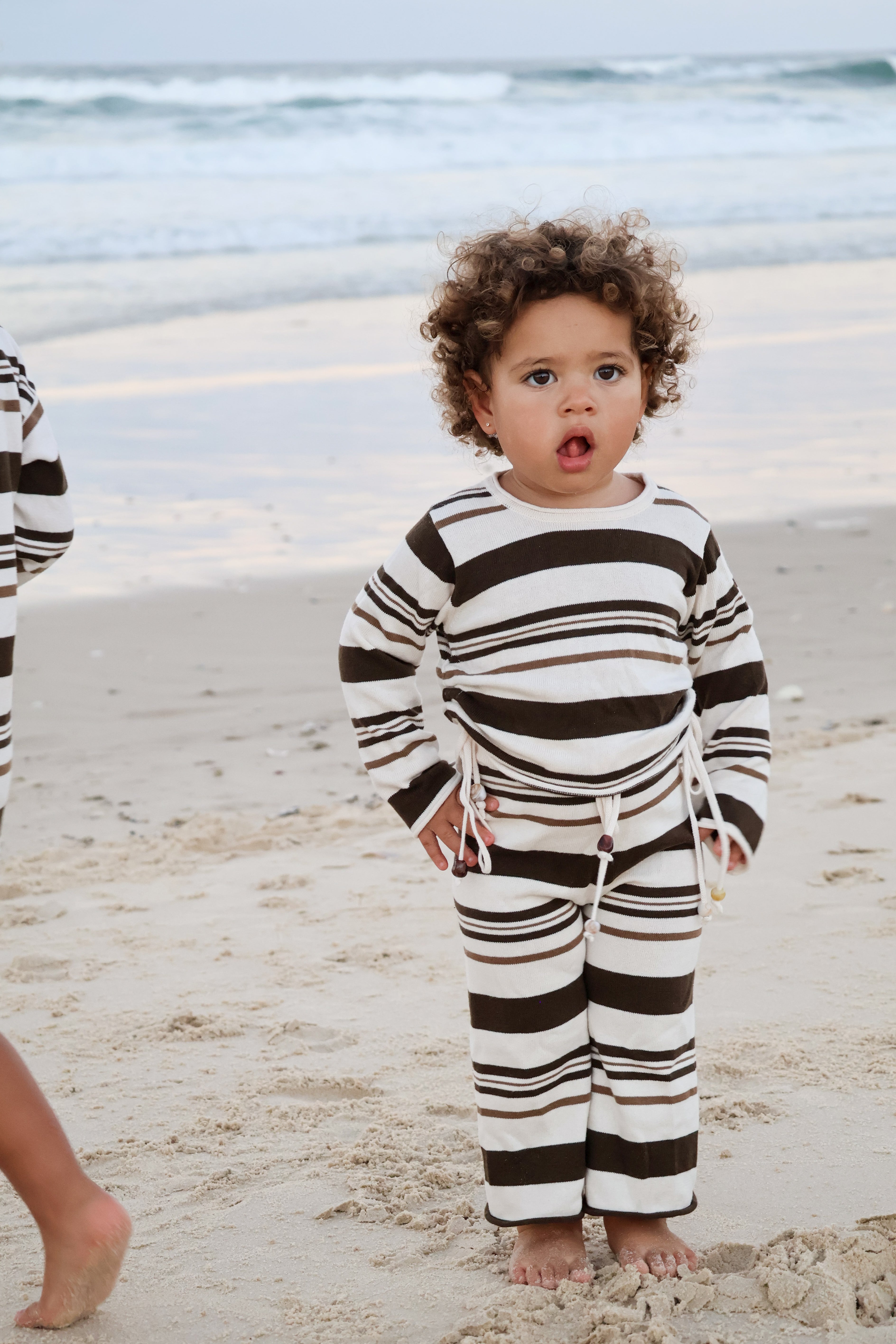 Gathered Pullover | Earth Stripe Beads
