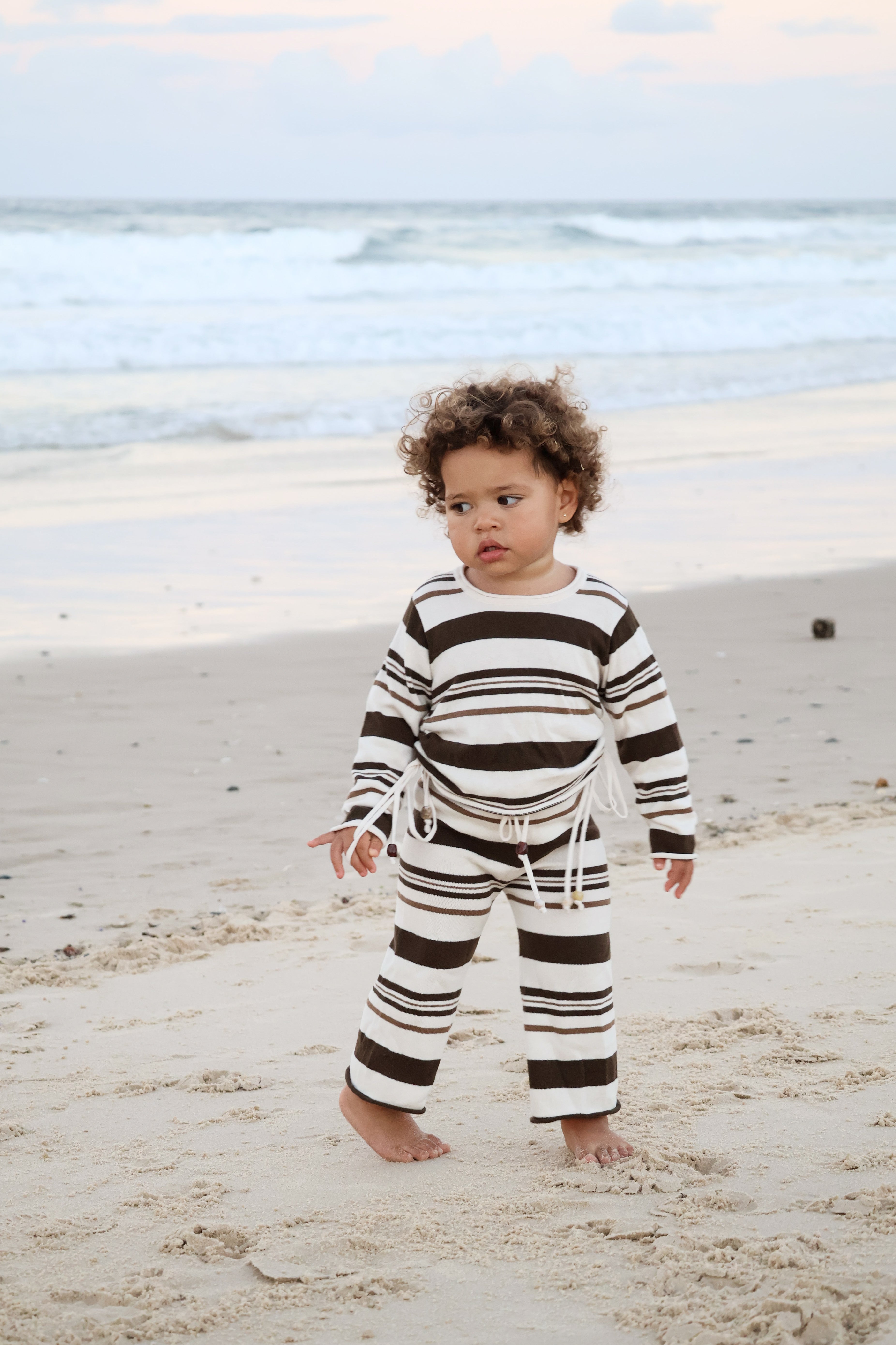 Gathered Pullover | Earth Stripe Beads