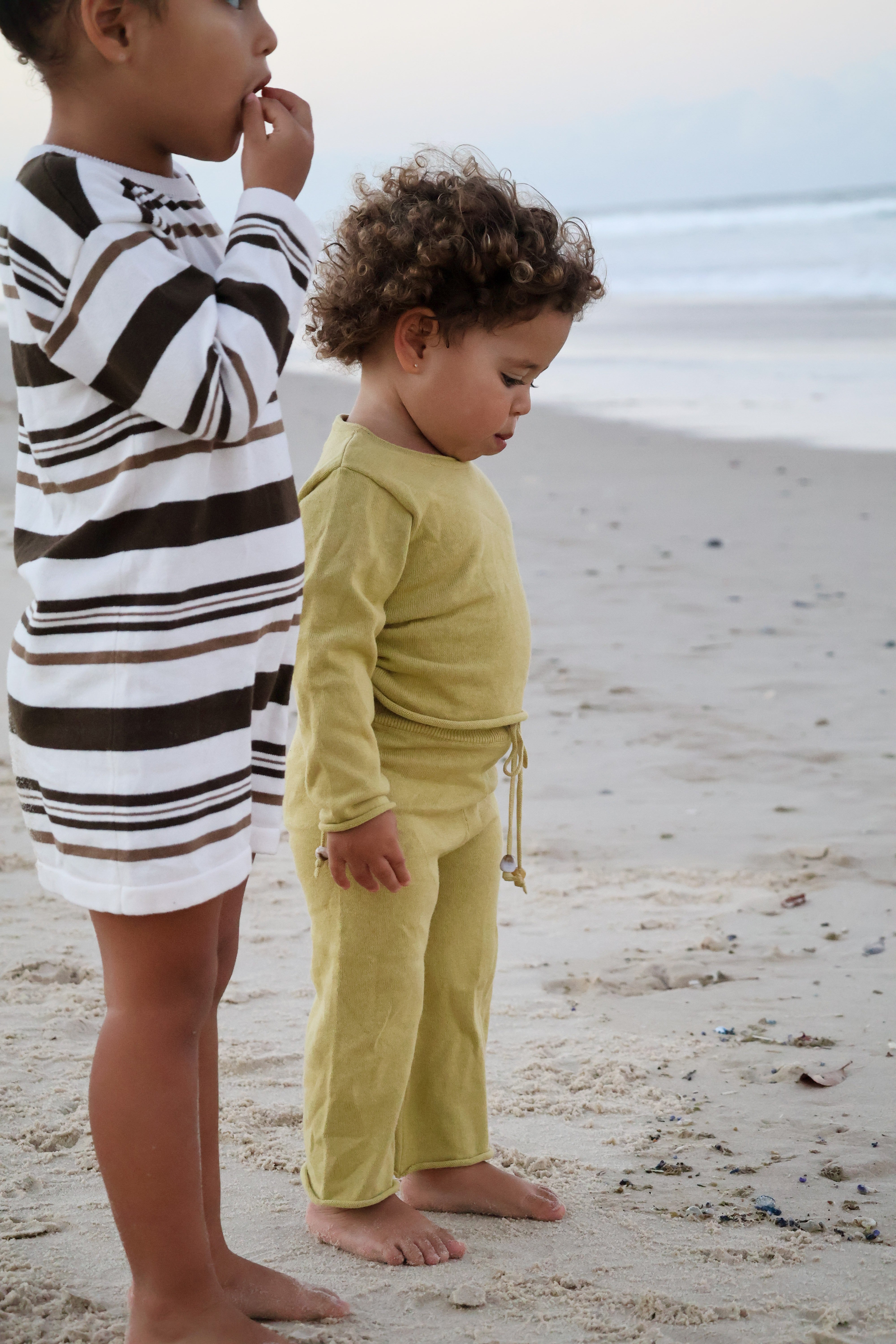 Gathered Knit Top | Sour Melon Beads