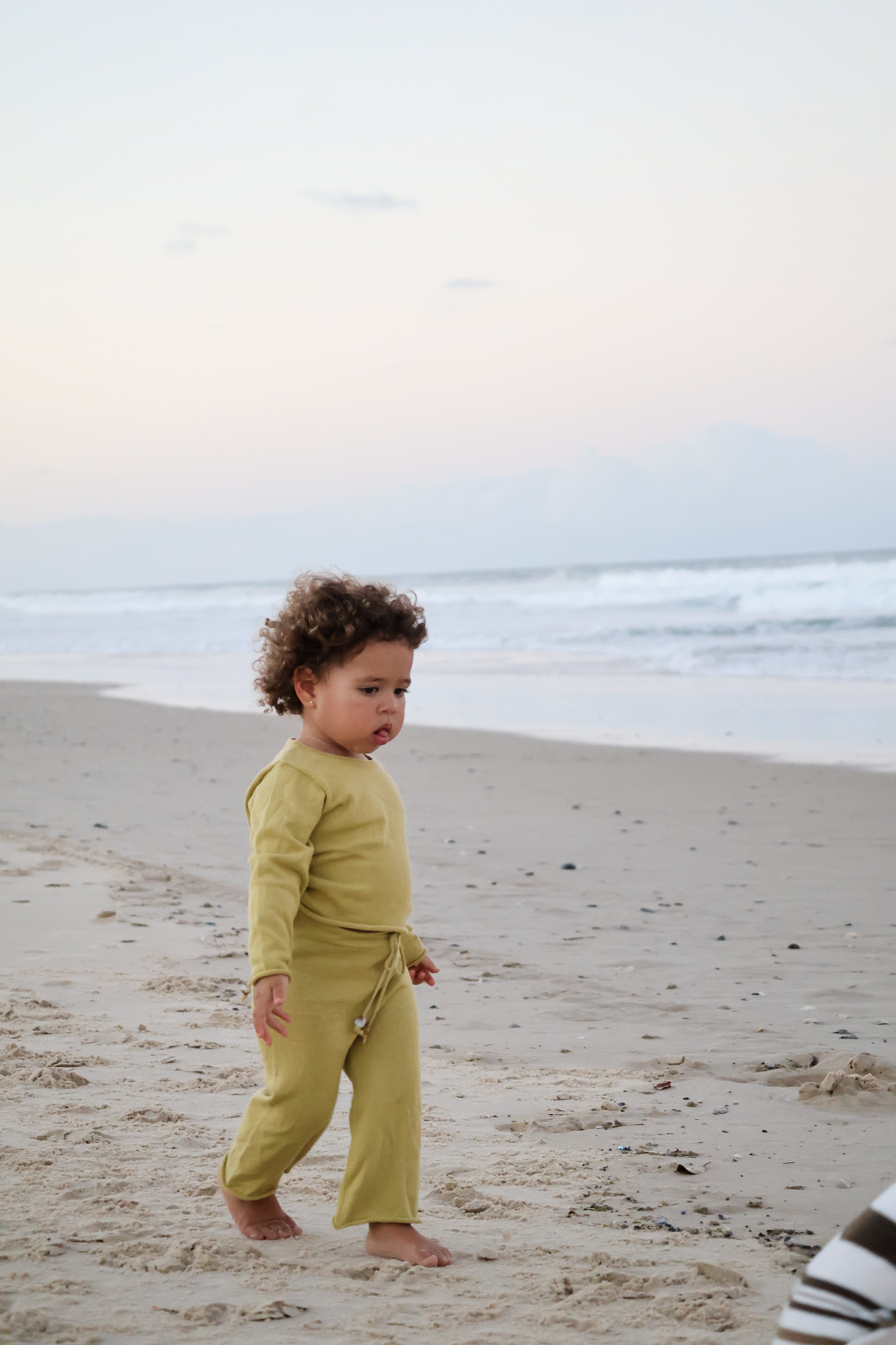 Gathered Knit Top | Sour Melon Beads