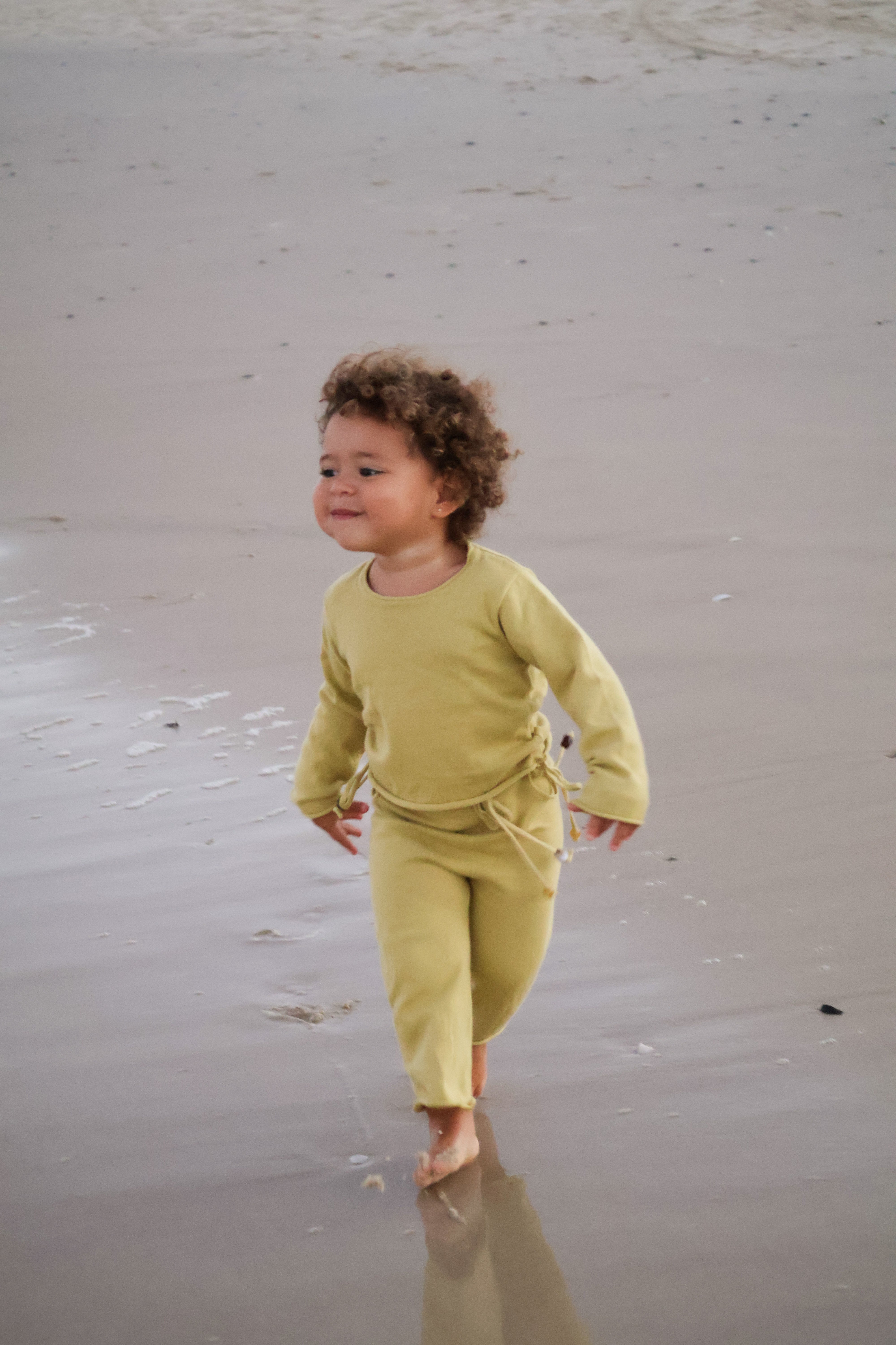 Gathered Knit Pants | Sour Melon Beads
