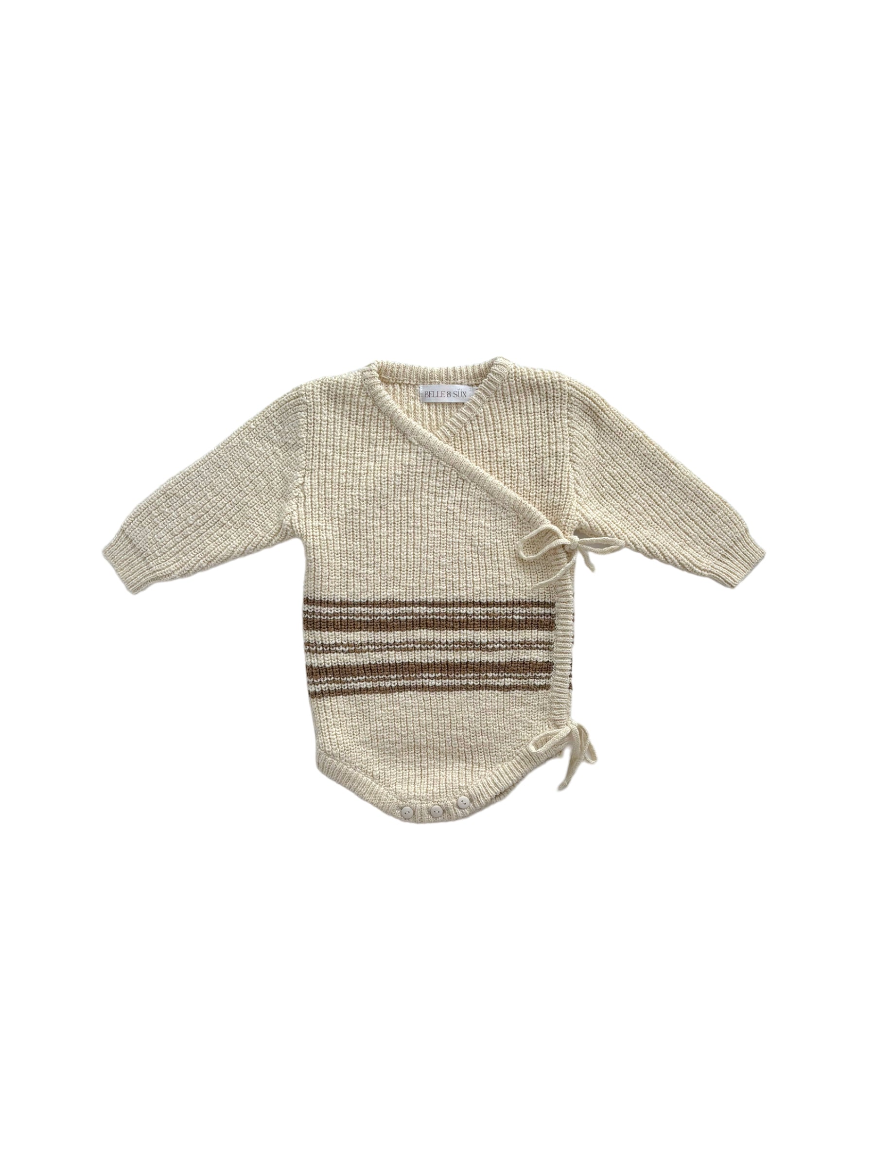 Kimono Romper | Textured Stripe