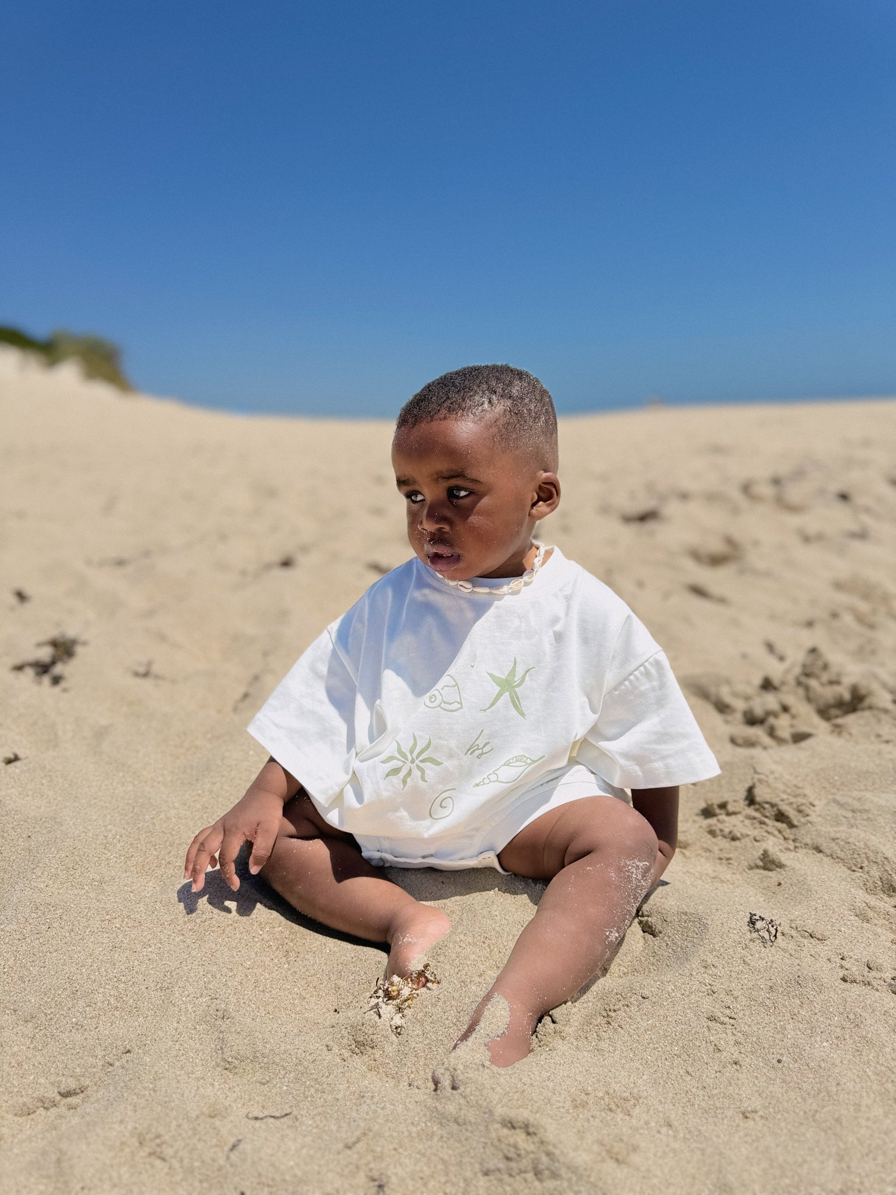 Sea Treasures Romper | Moss