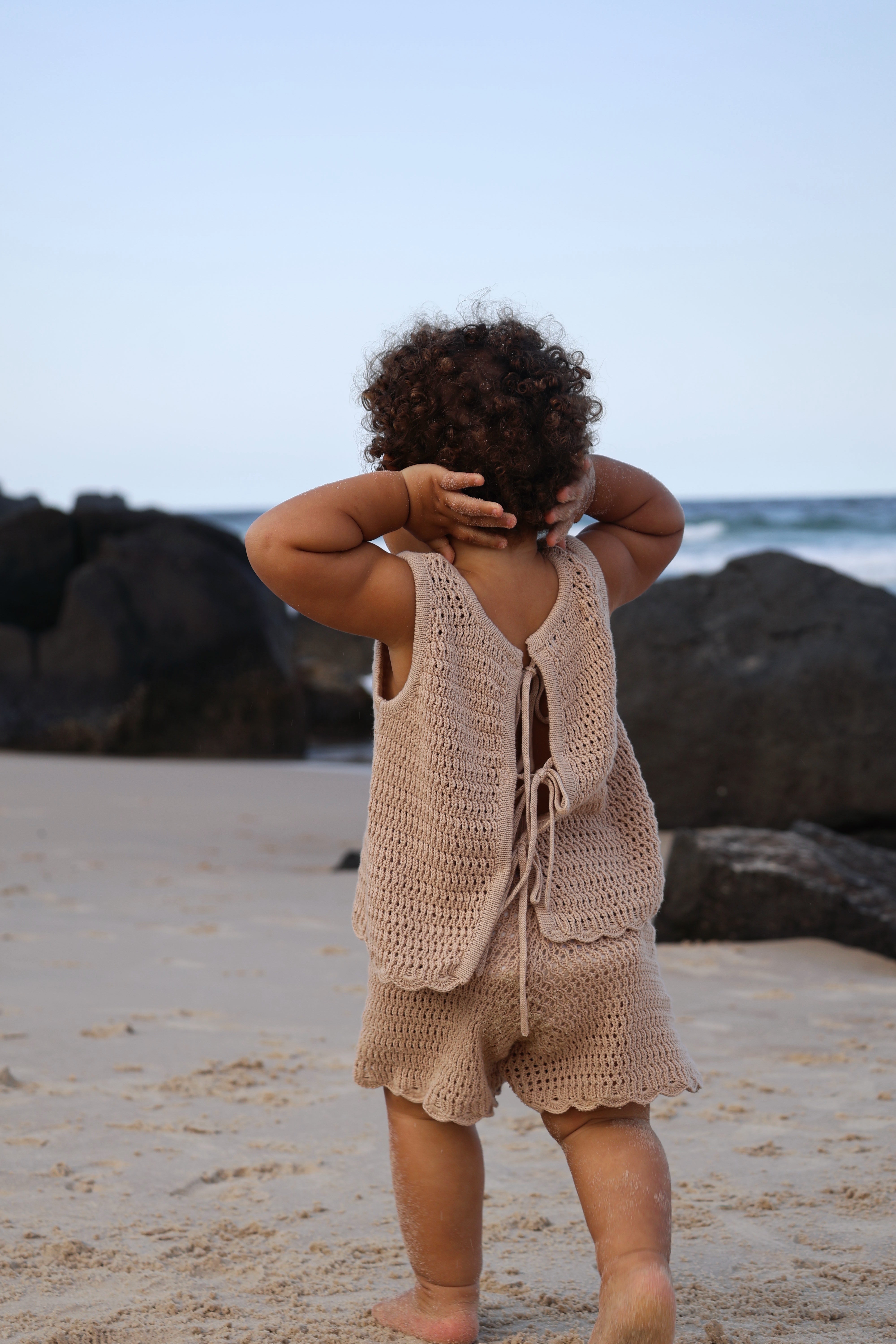Crochet Tie-up Top | Sand