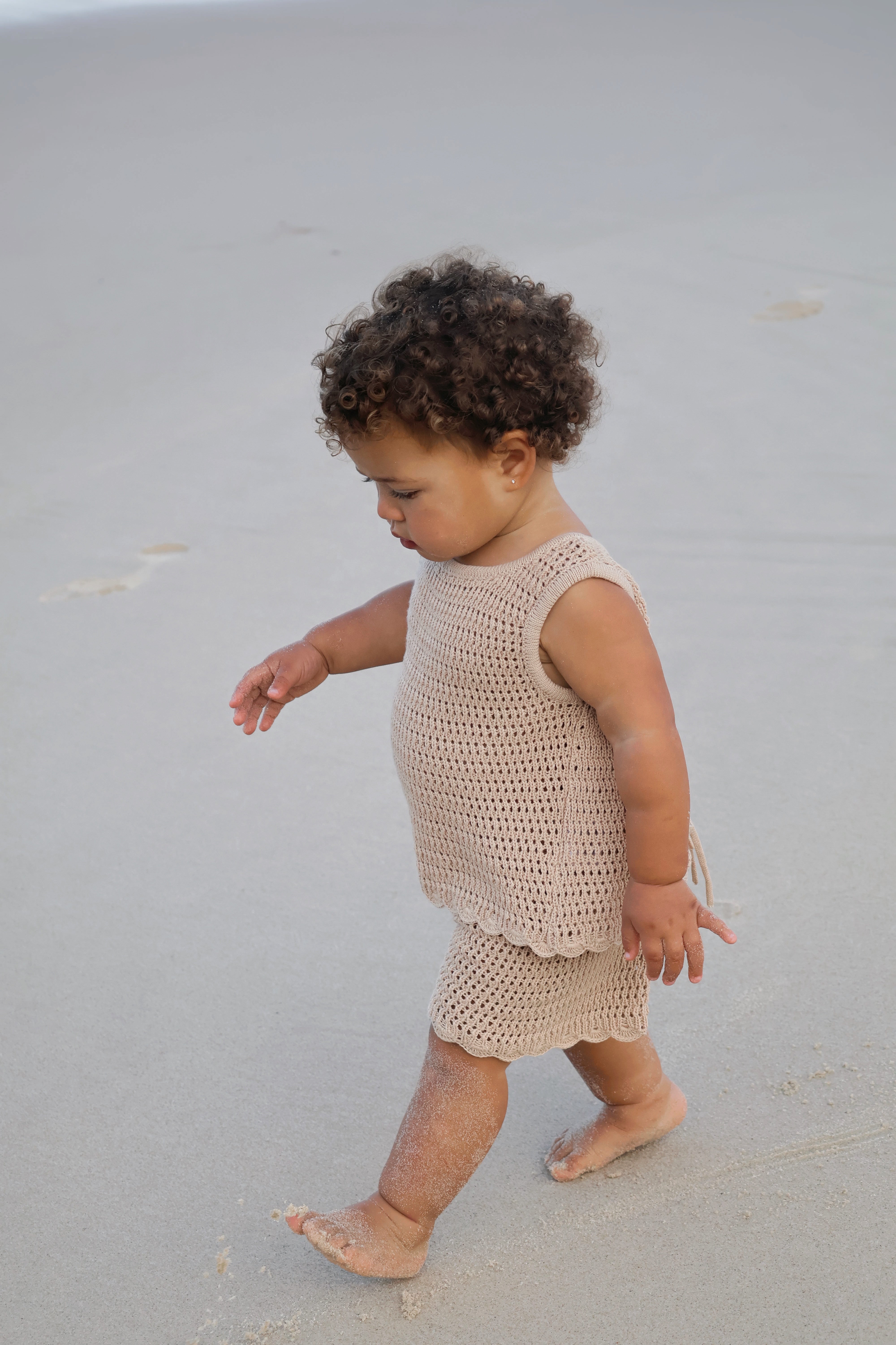 Crochet Tie-up Top | Sand