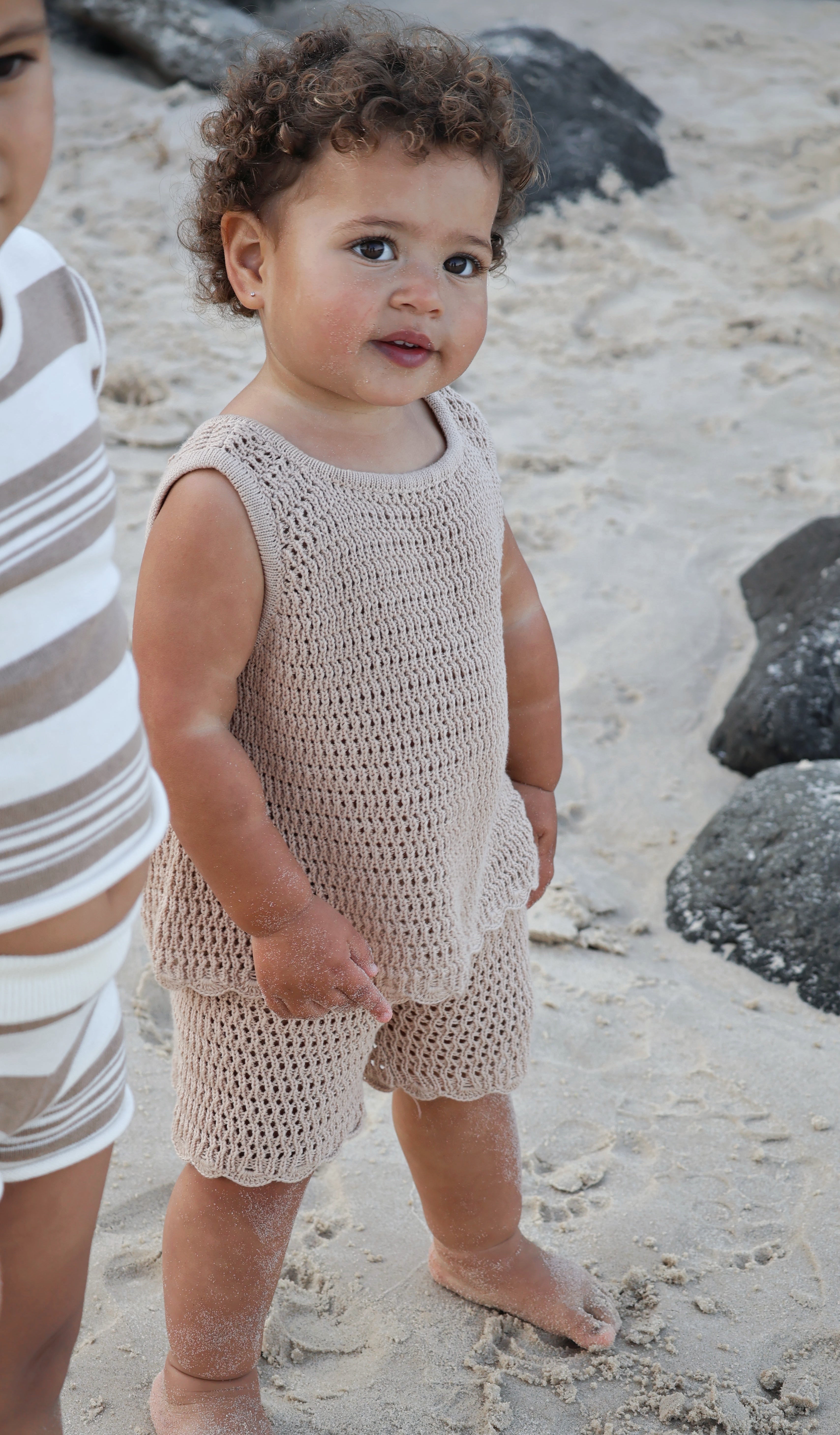 Crochet Tie-up Top | Sand