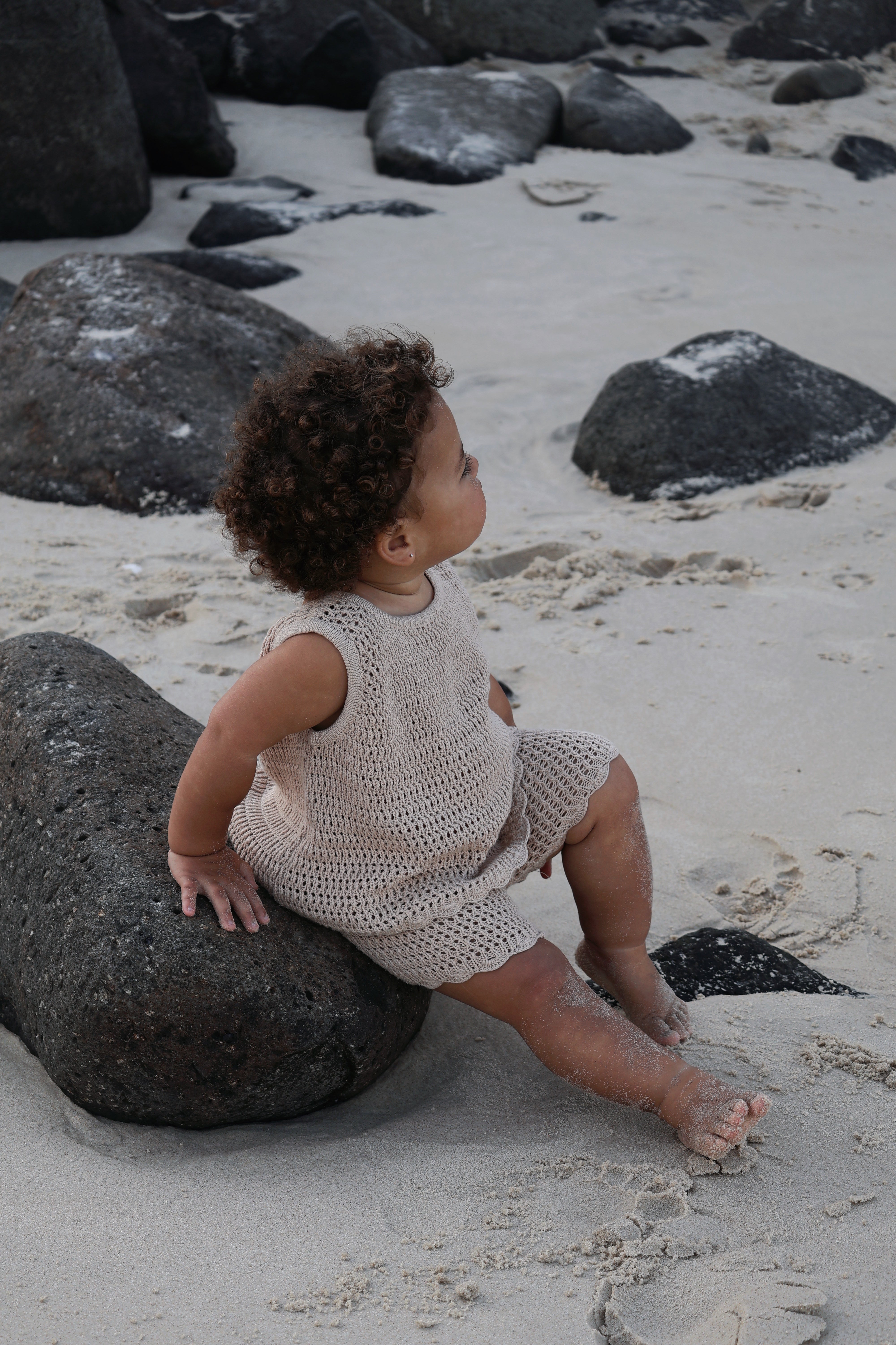 Crochet Tie-up Top | Sand