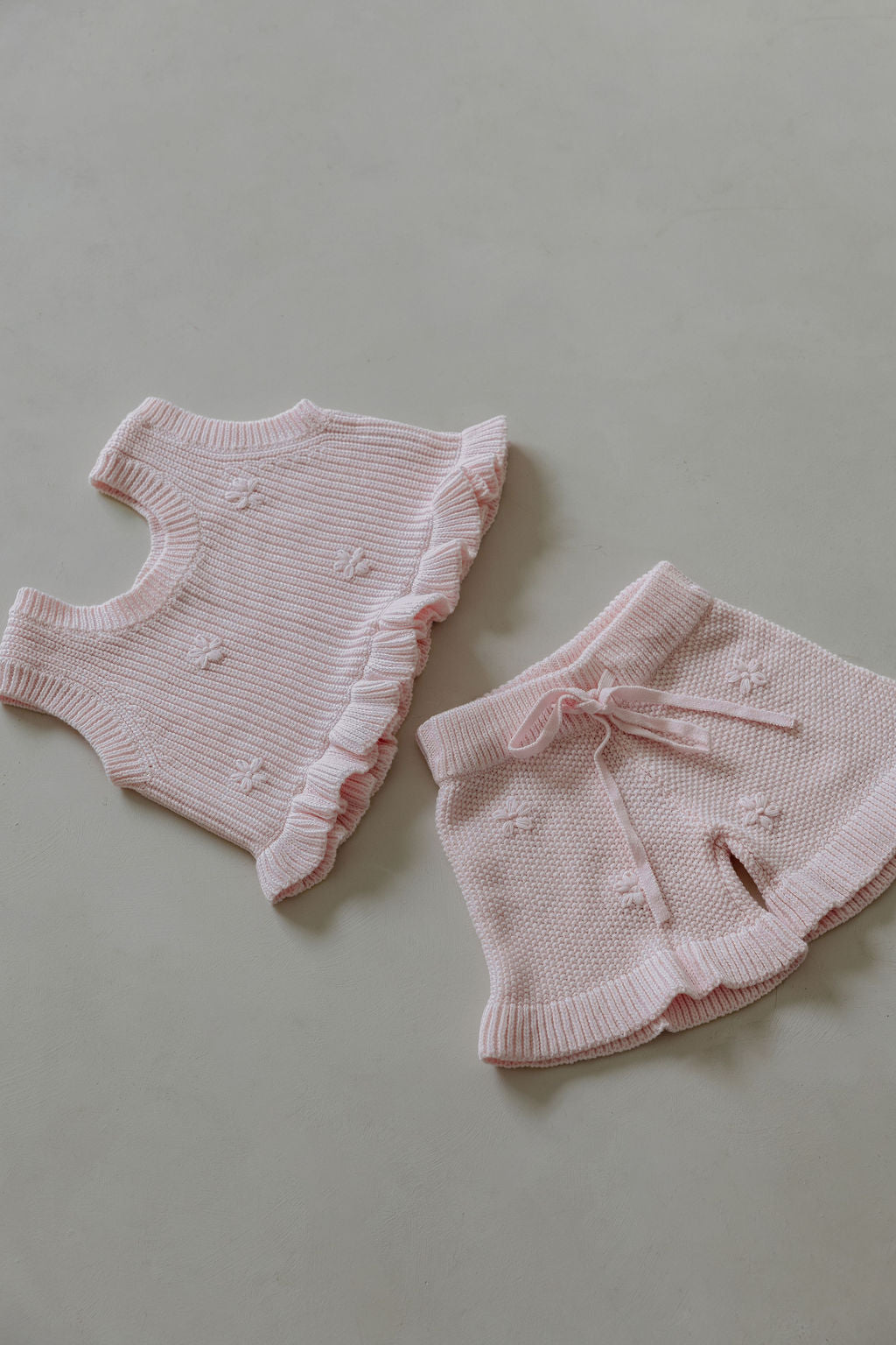 Knit Embroidered Top | Pink Sky