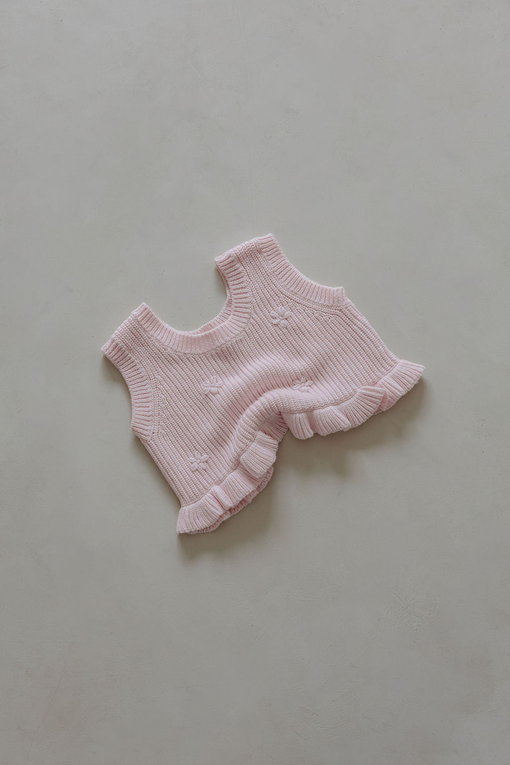 Knit Embroidered Top | Pink Sky