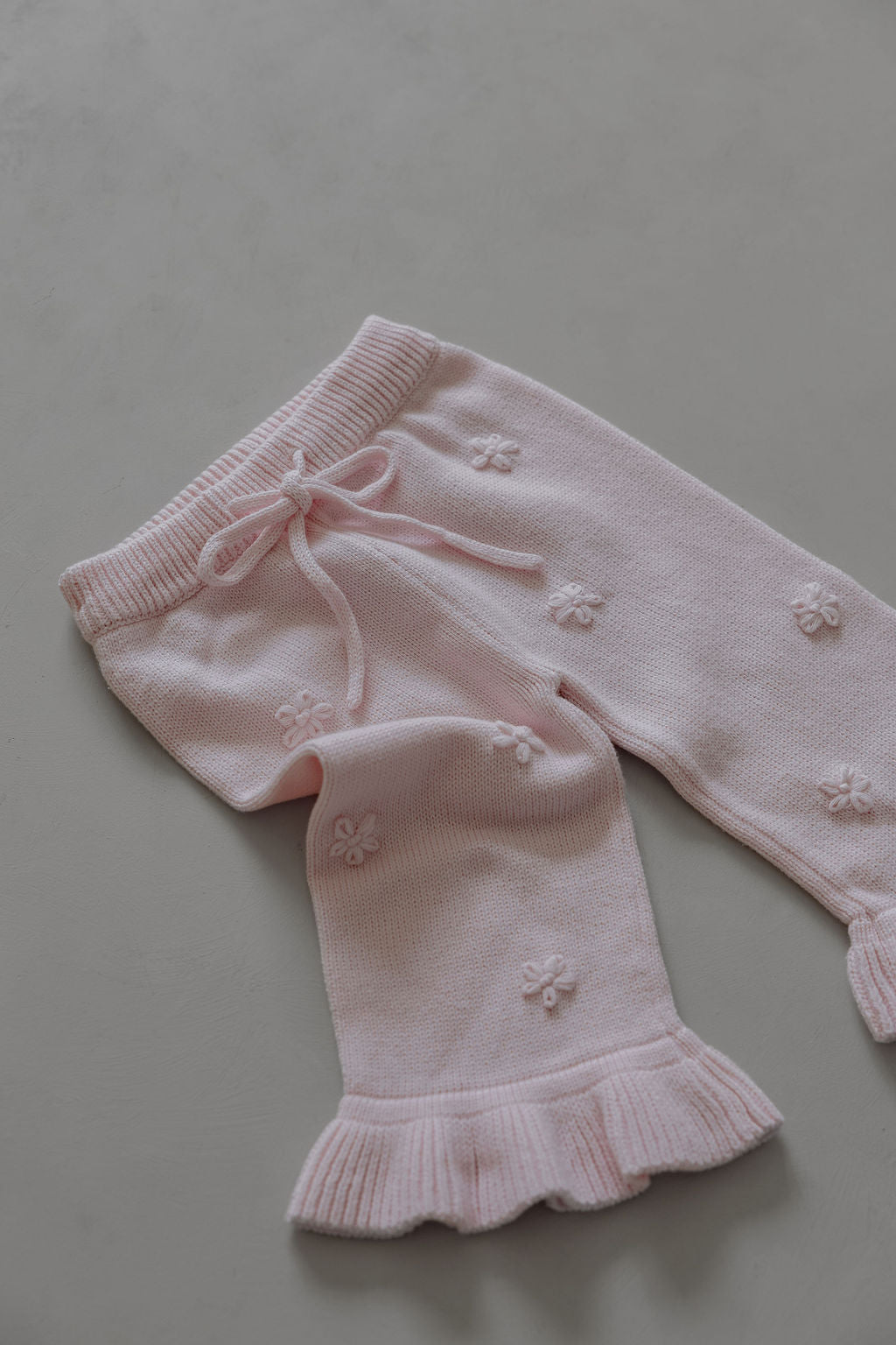 Frill Embroidery Pants | Pink Sky