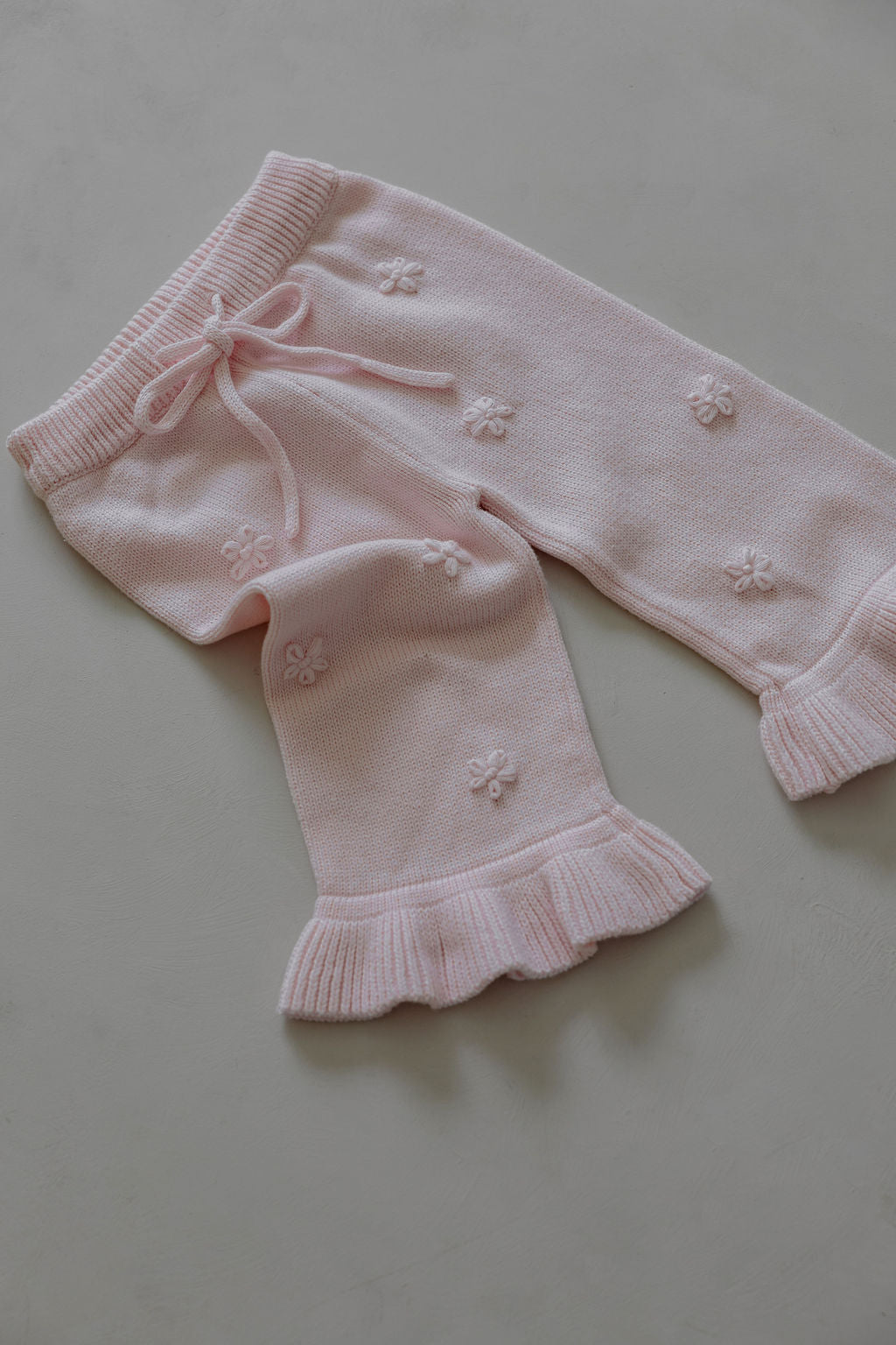 Frill Embroidery Pants | Pink Sky