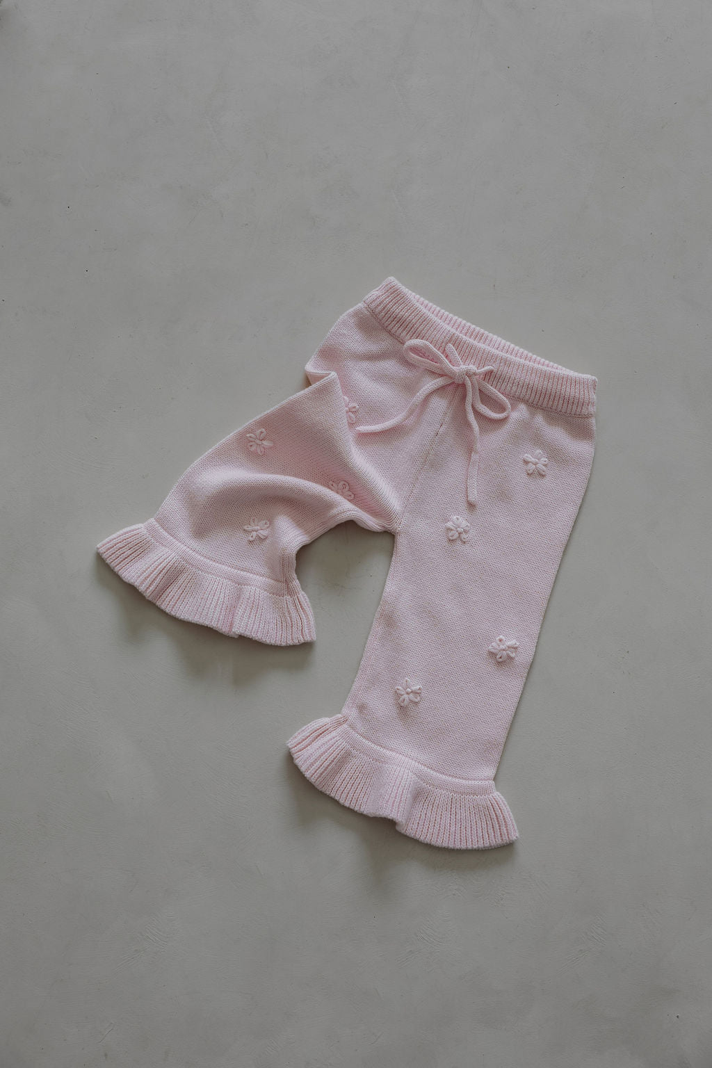 Frill Embroidery Pants | Pink Sky