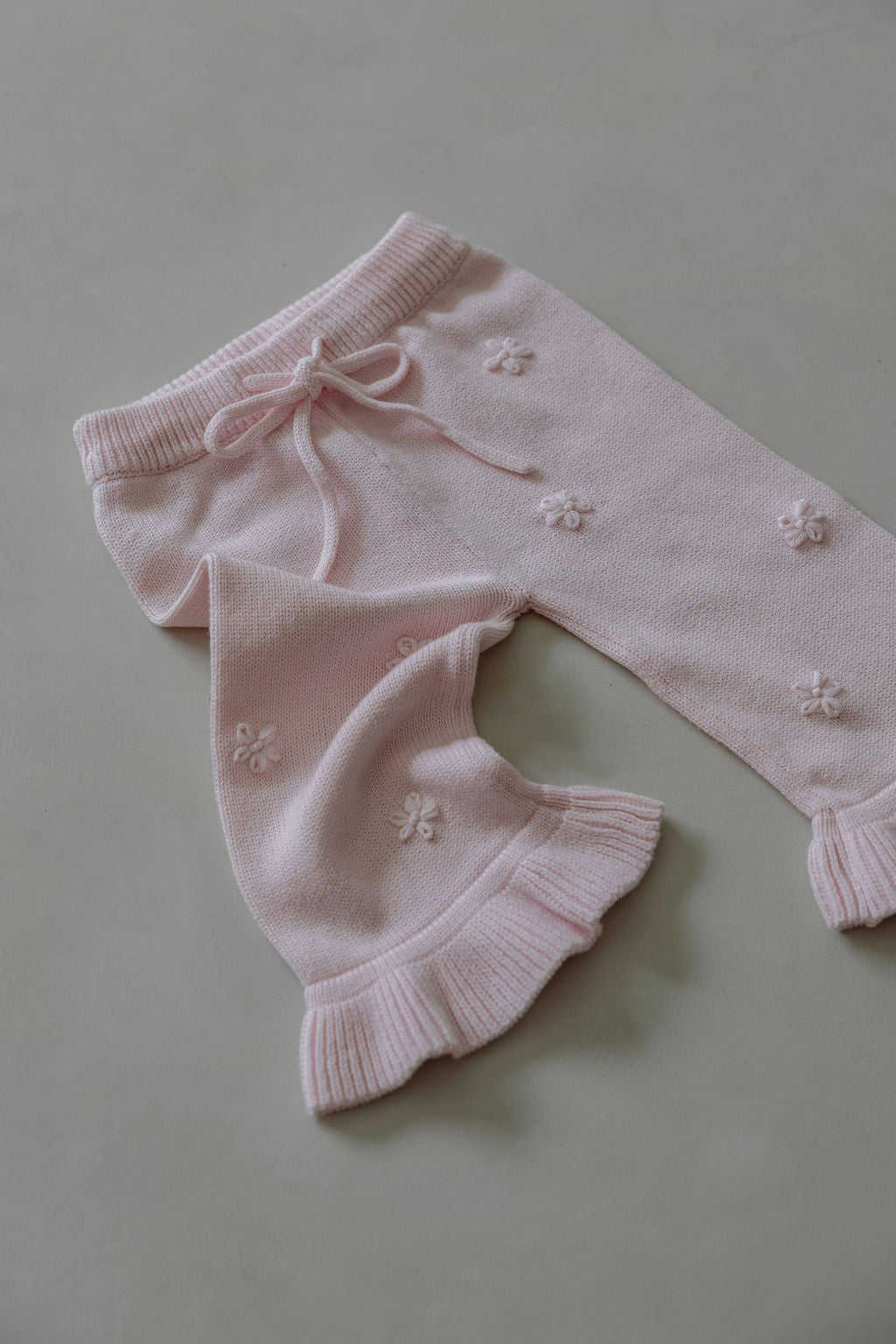 Frill Embroidery Pants | Pink Sky