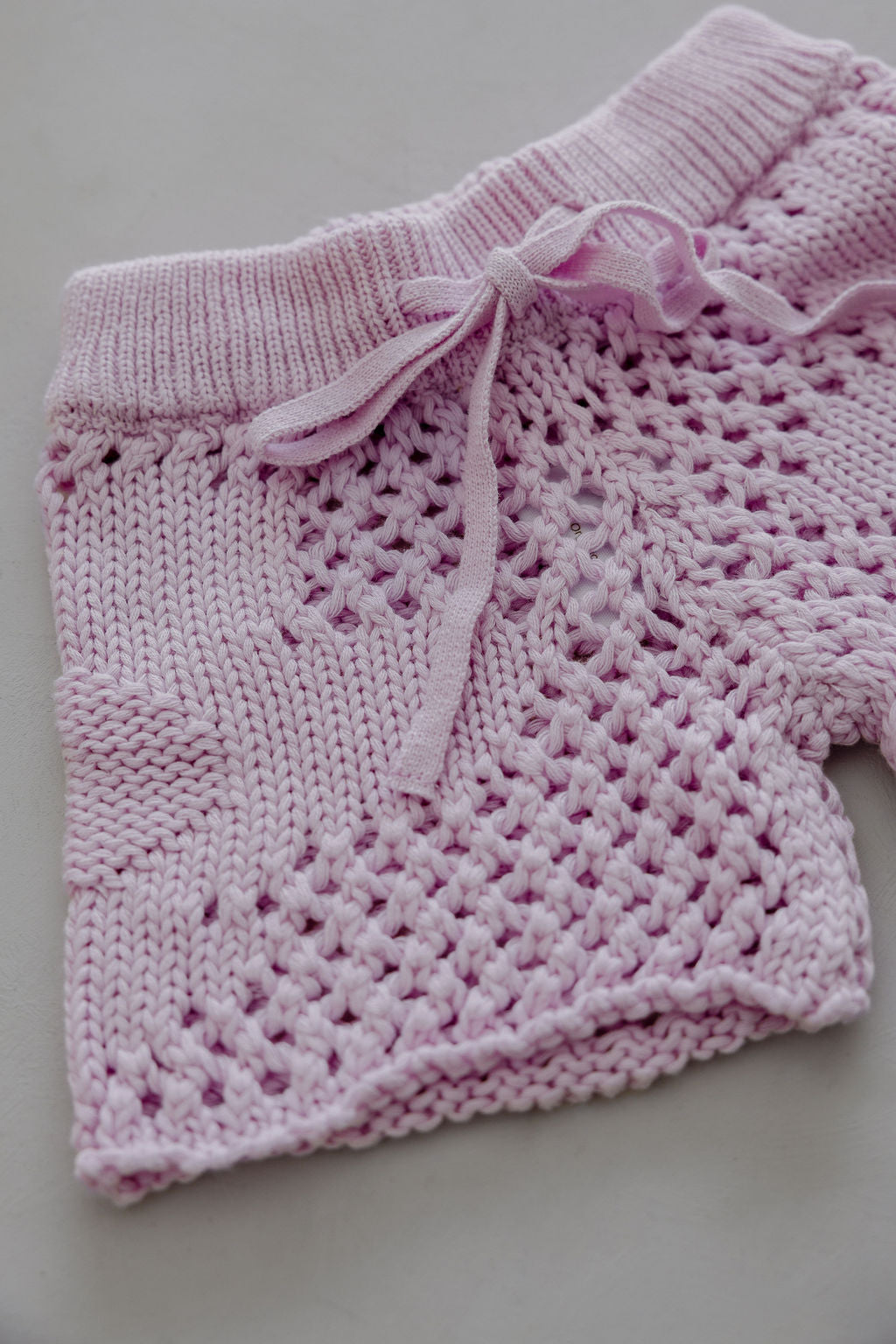 Crochet Flower Shorts | Mauve