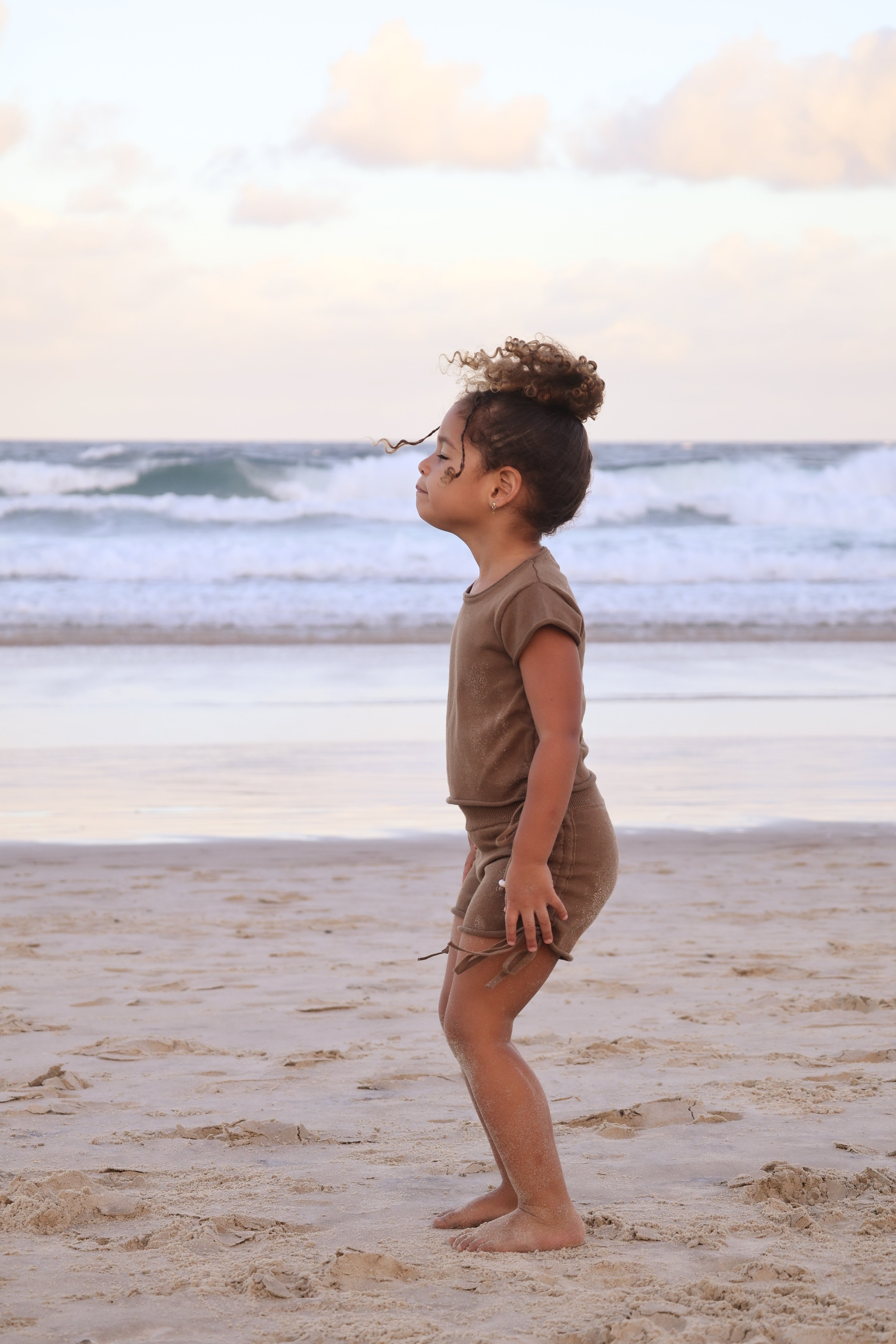 Gathered Knit Shorts | Soil Beads