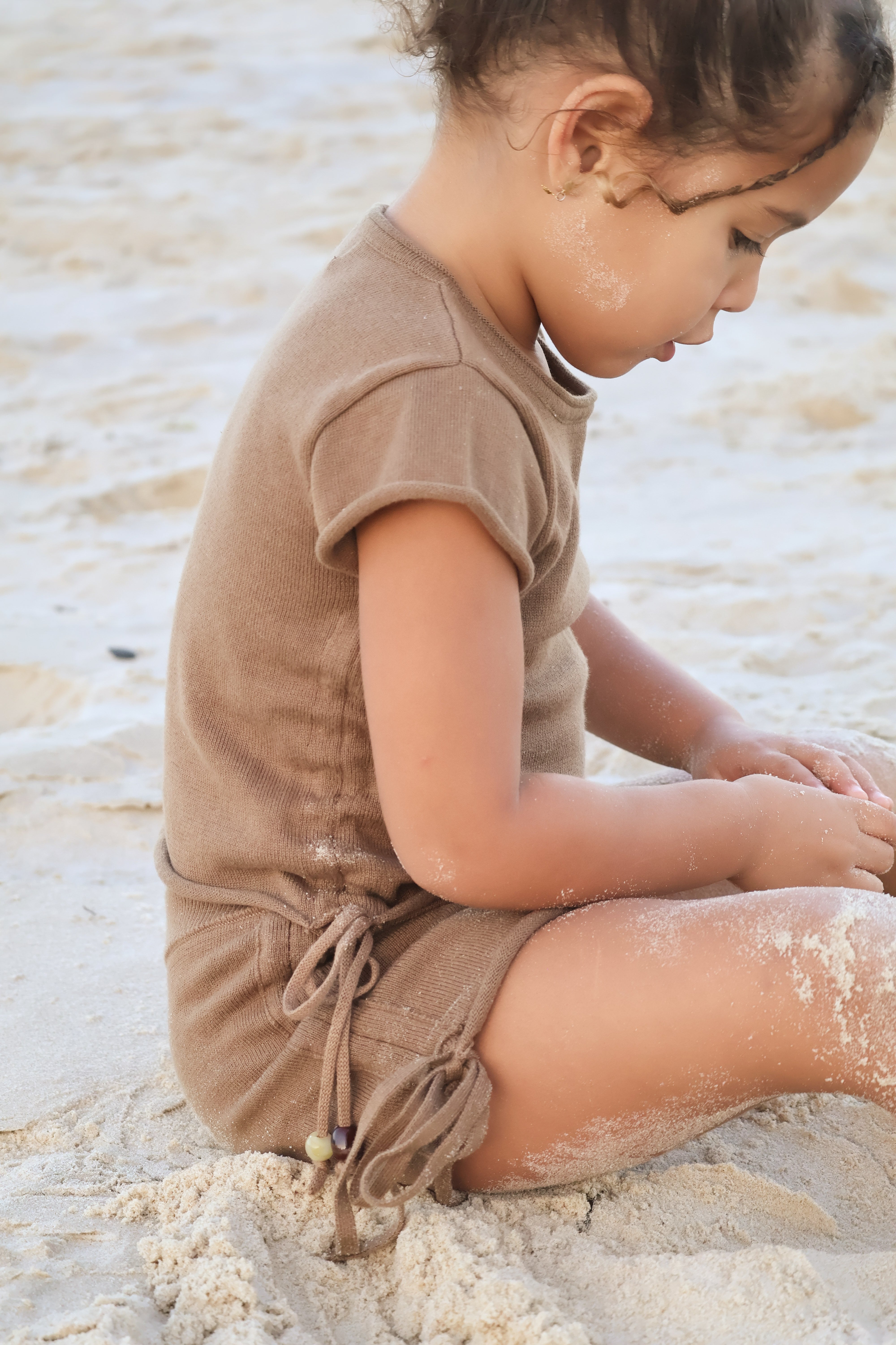 Gathered Knit Shorts | Soil Beads